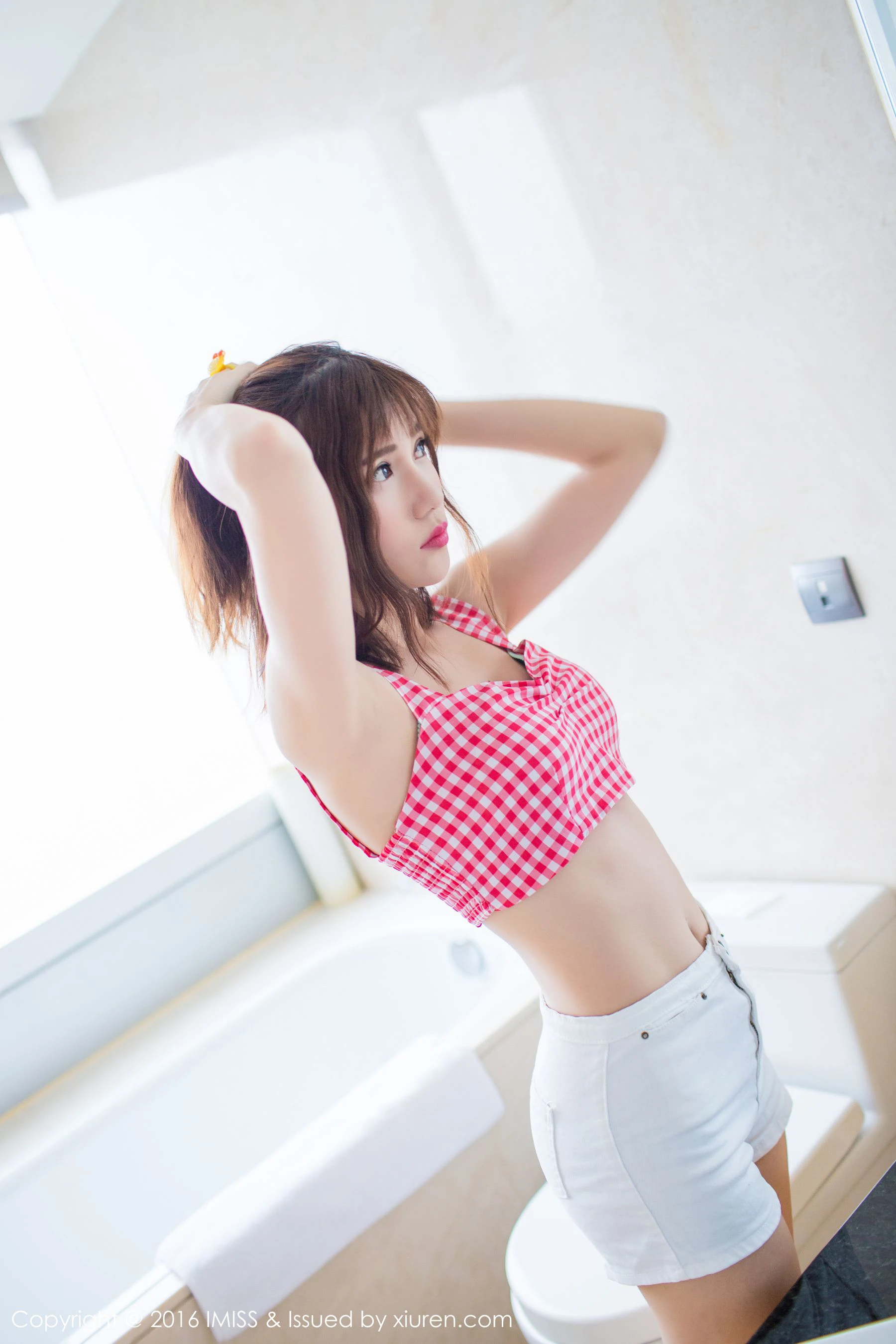 Sandy陈天扬《热裤+性感蕾丝+白衬衫》 爱蜜社IMiss Vol.072-66COS