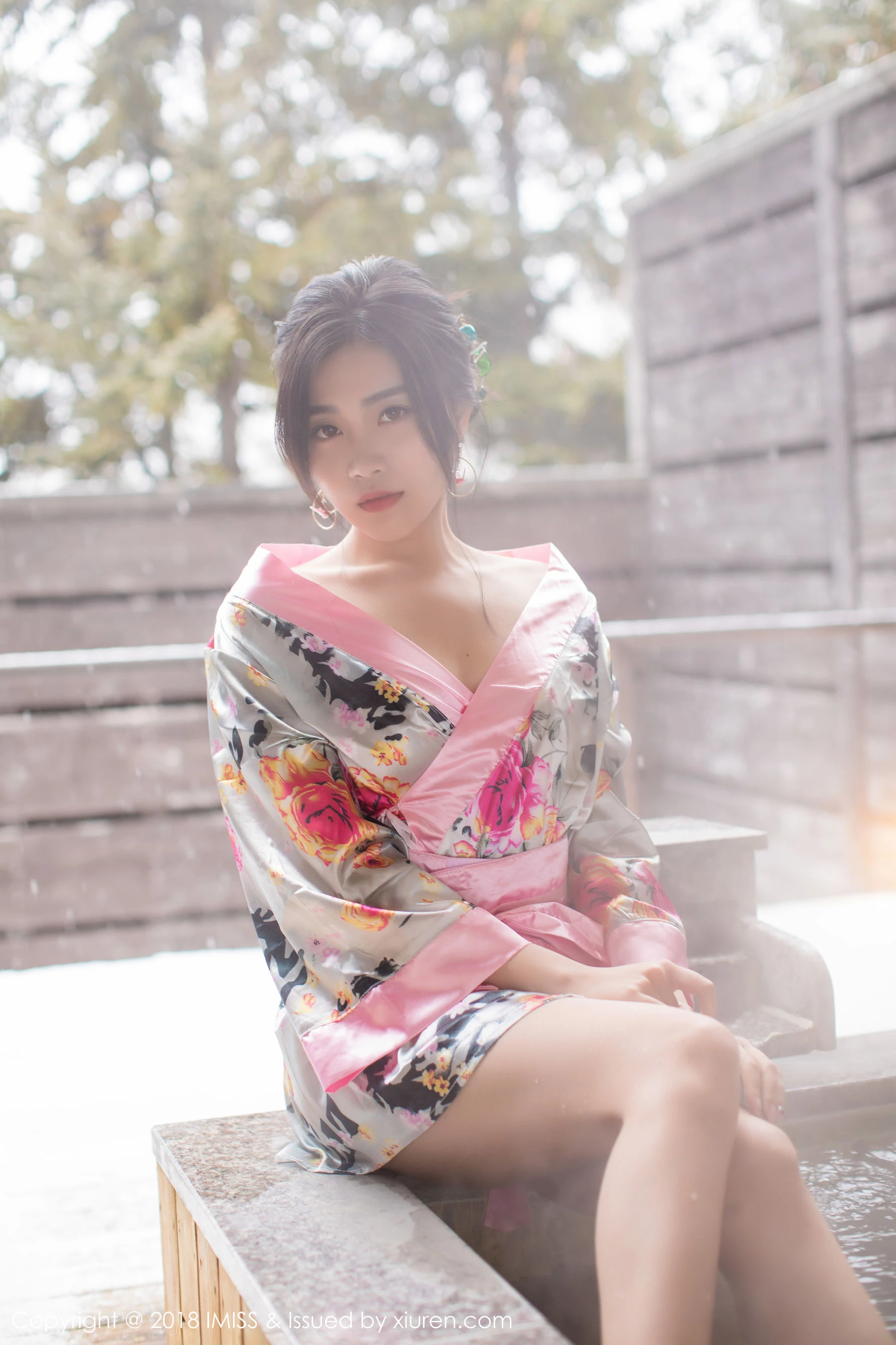 许诺Sabrina《浴池和服+蕾丝美腿》 爱蜜社IMiss Vol.221-66COS