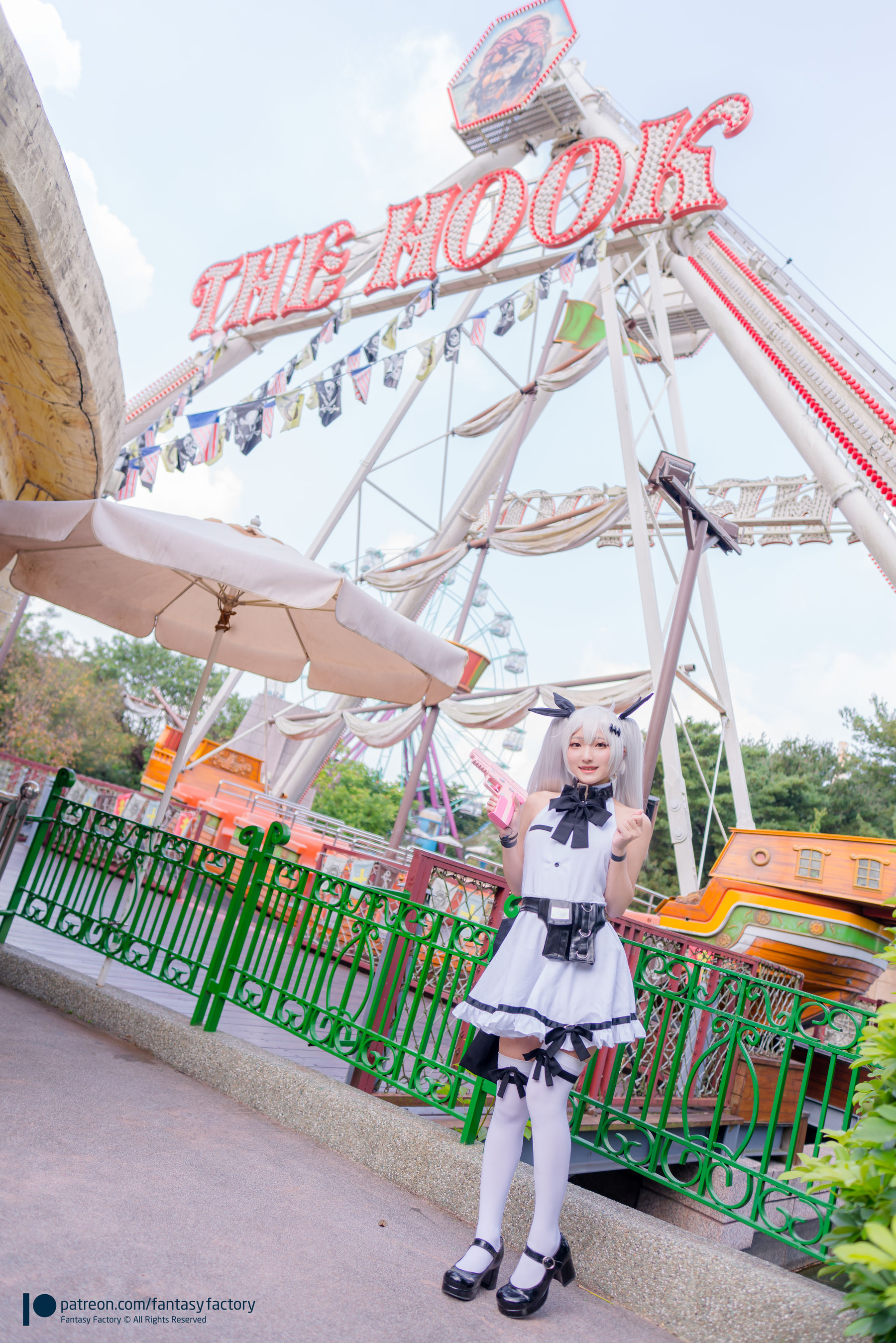 [Cosplay写真] 小丁 《Fantasy Factory》 – 2019.11 黑白 薄纱 网袜 [74P]-66COS