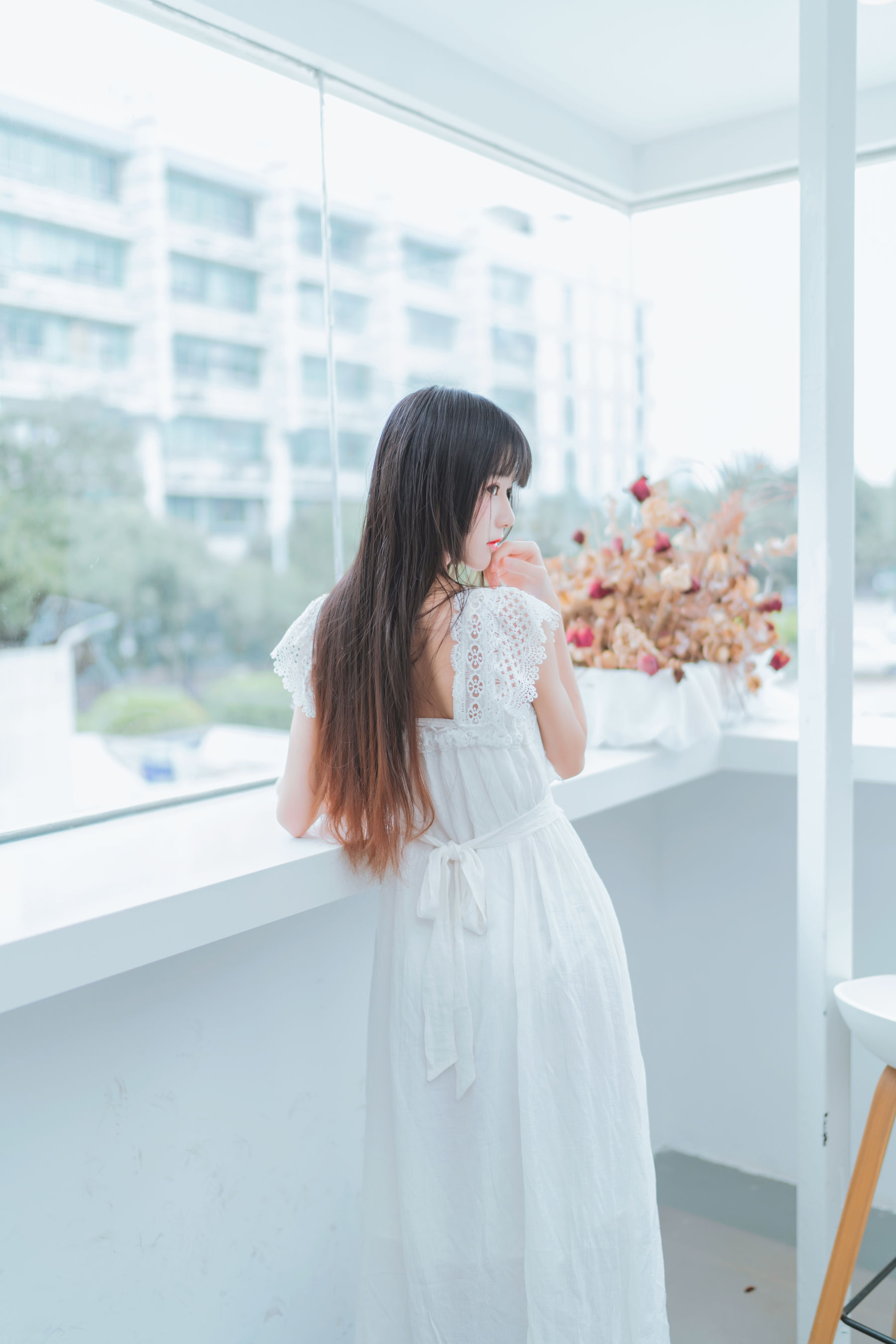 桜桃喵 – 清新之白花花 [11P]-66COS