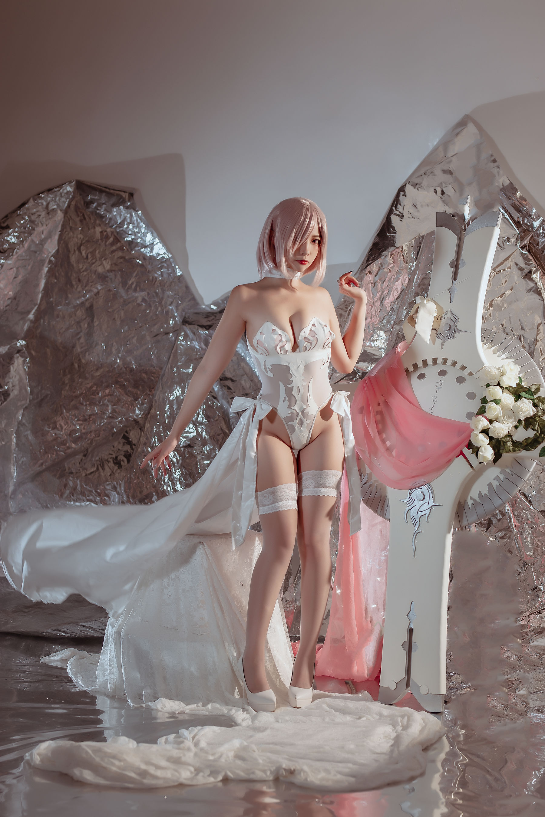 人气Coser二佐Nisa – fate玛修婚纱 [40P]-66COS