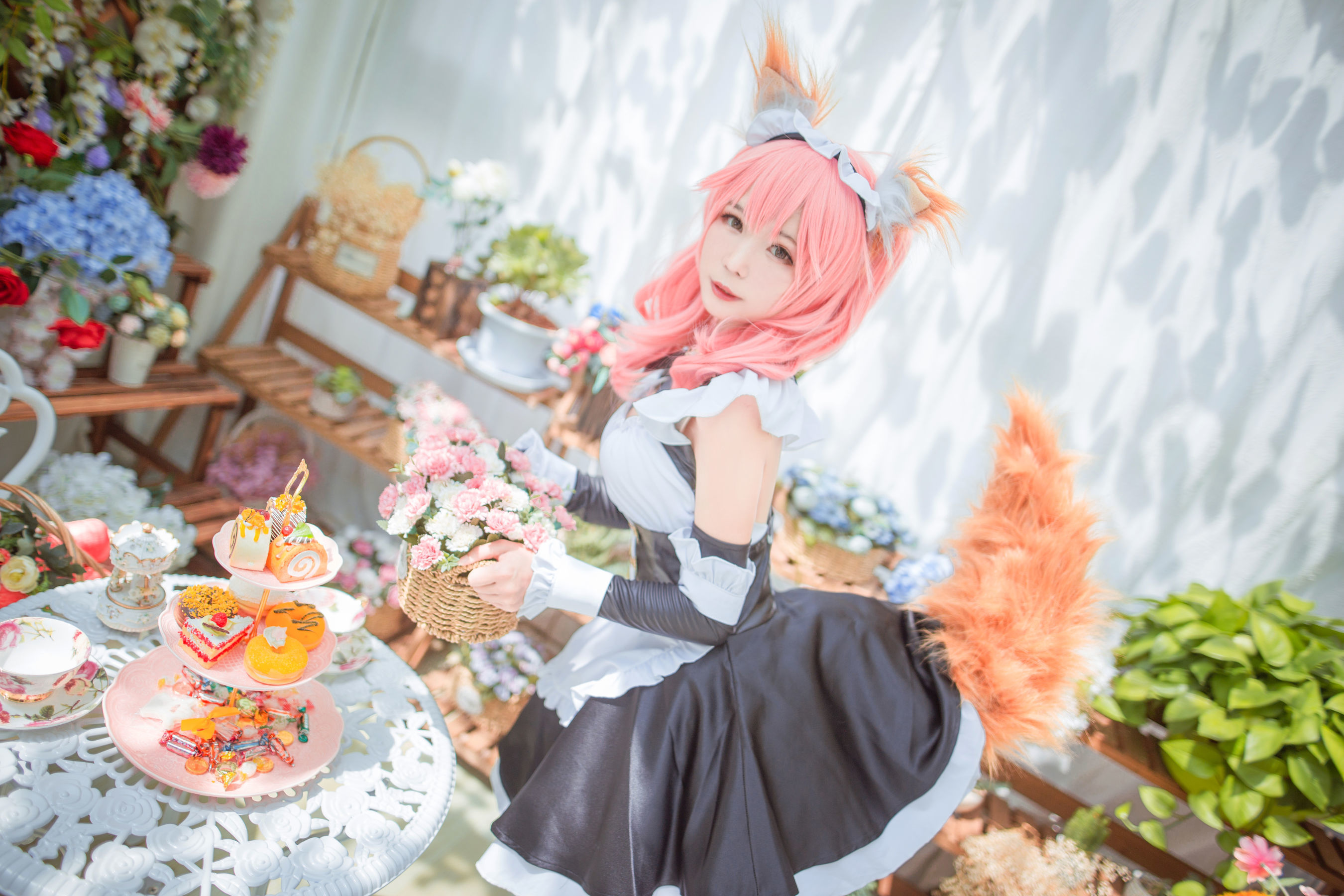 动漫博主北之北 – FGO玉藻前女仆 [9P]-66COS