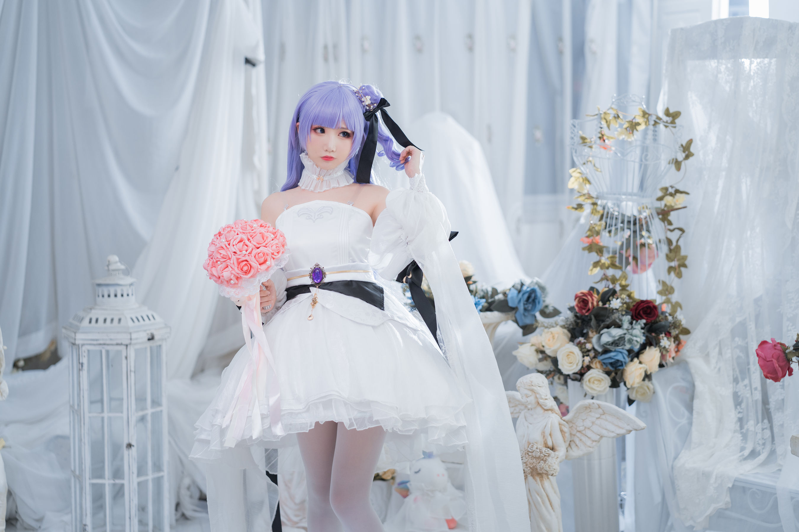[Cosplay写真] 可爱人气Coser面饼仙儿 – 独角兽婚纱 [14P]-66COS