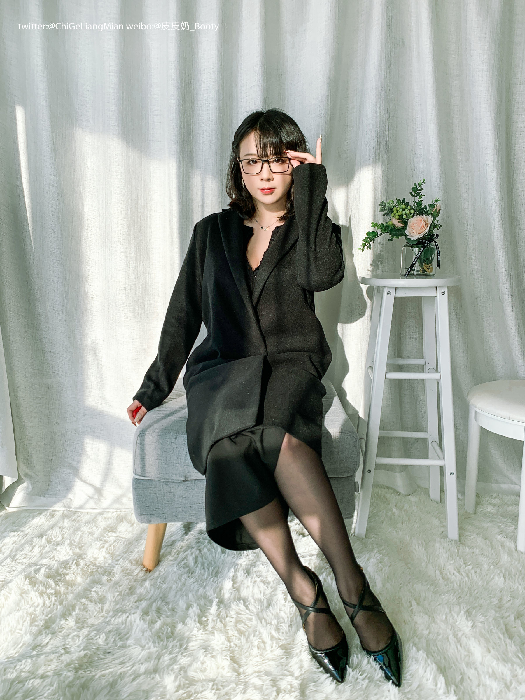 皮皮奶可可爱了啦 黑色OL [120P]-66COS
