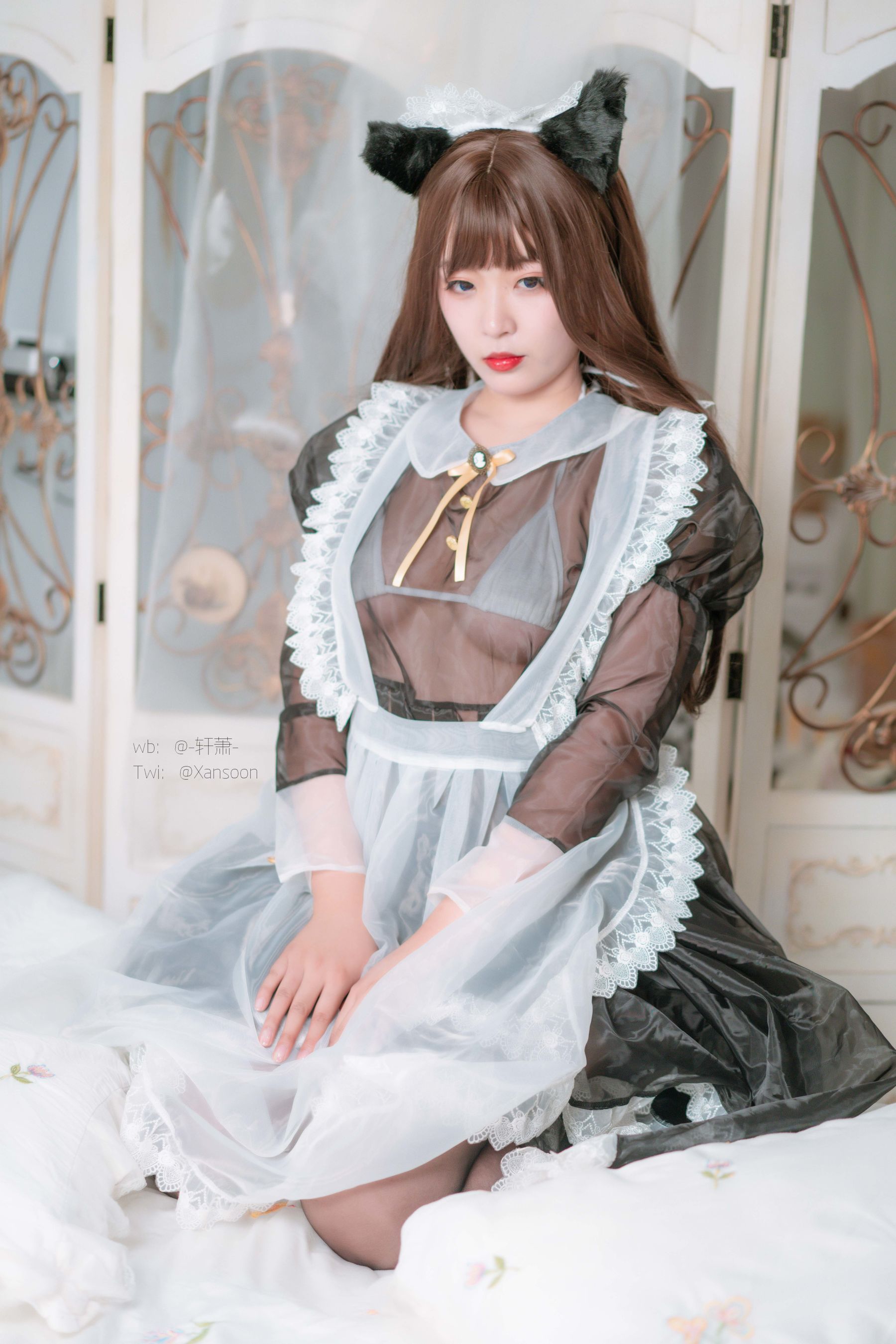 轩萧学姐 – 透明女仆 [28P]-66COS