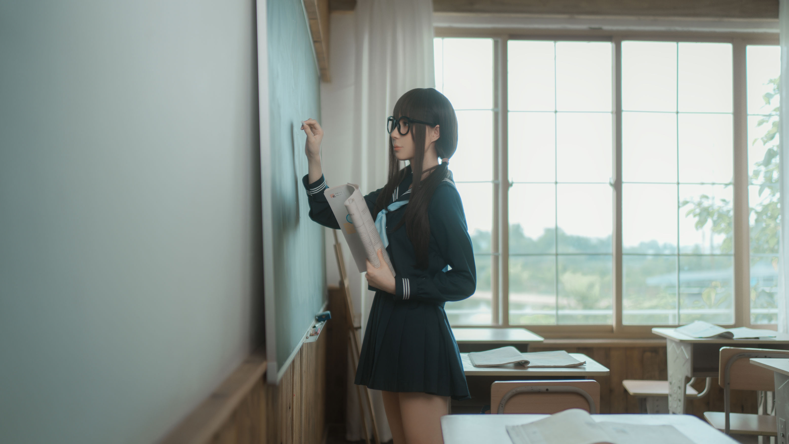 西园寺南歌 – 与班长的游戏 [120P]-66COS