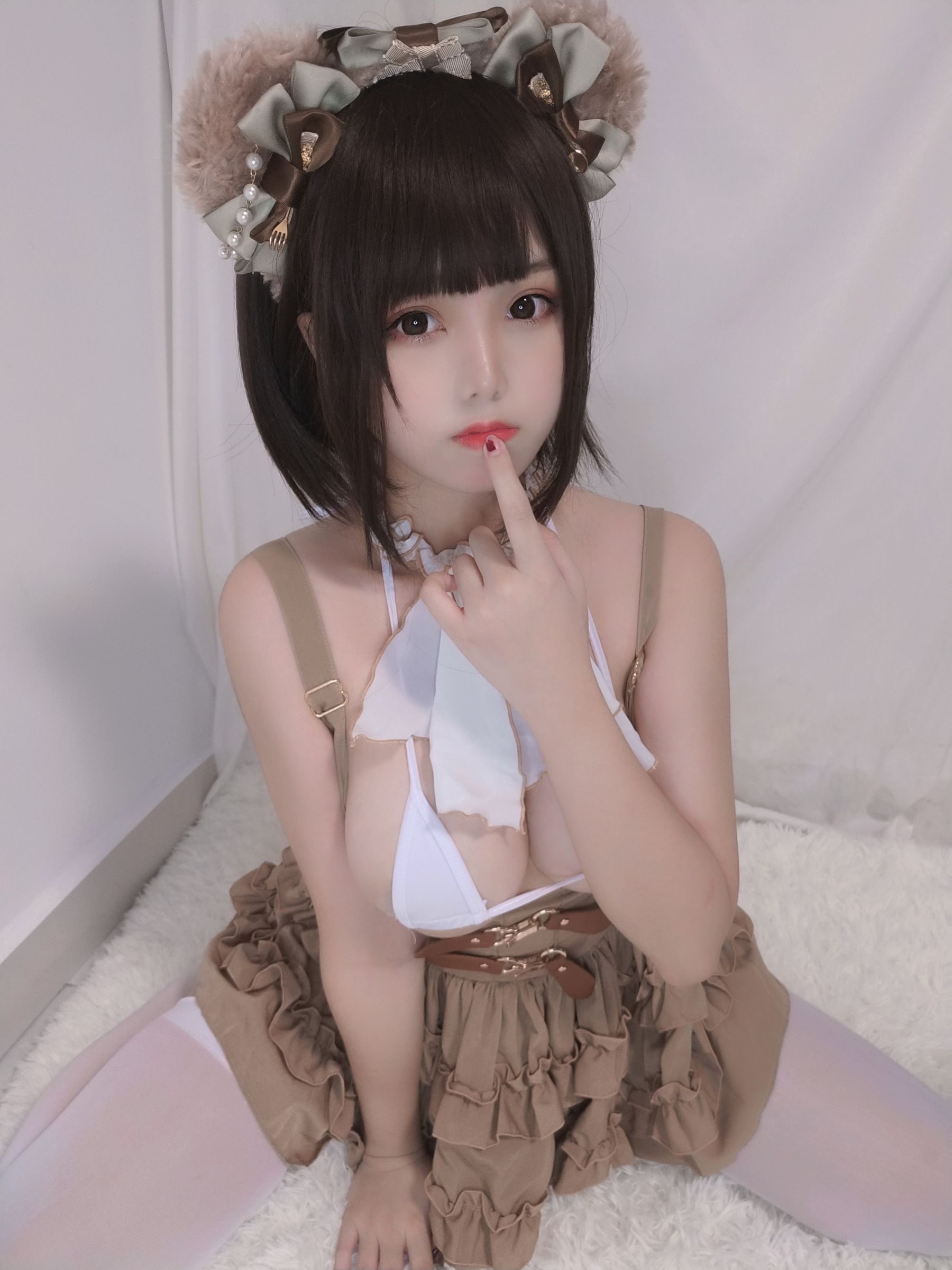 萌系小姐姐蜜汁猫裘 – 小熊 [103P]-66COS