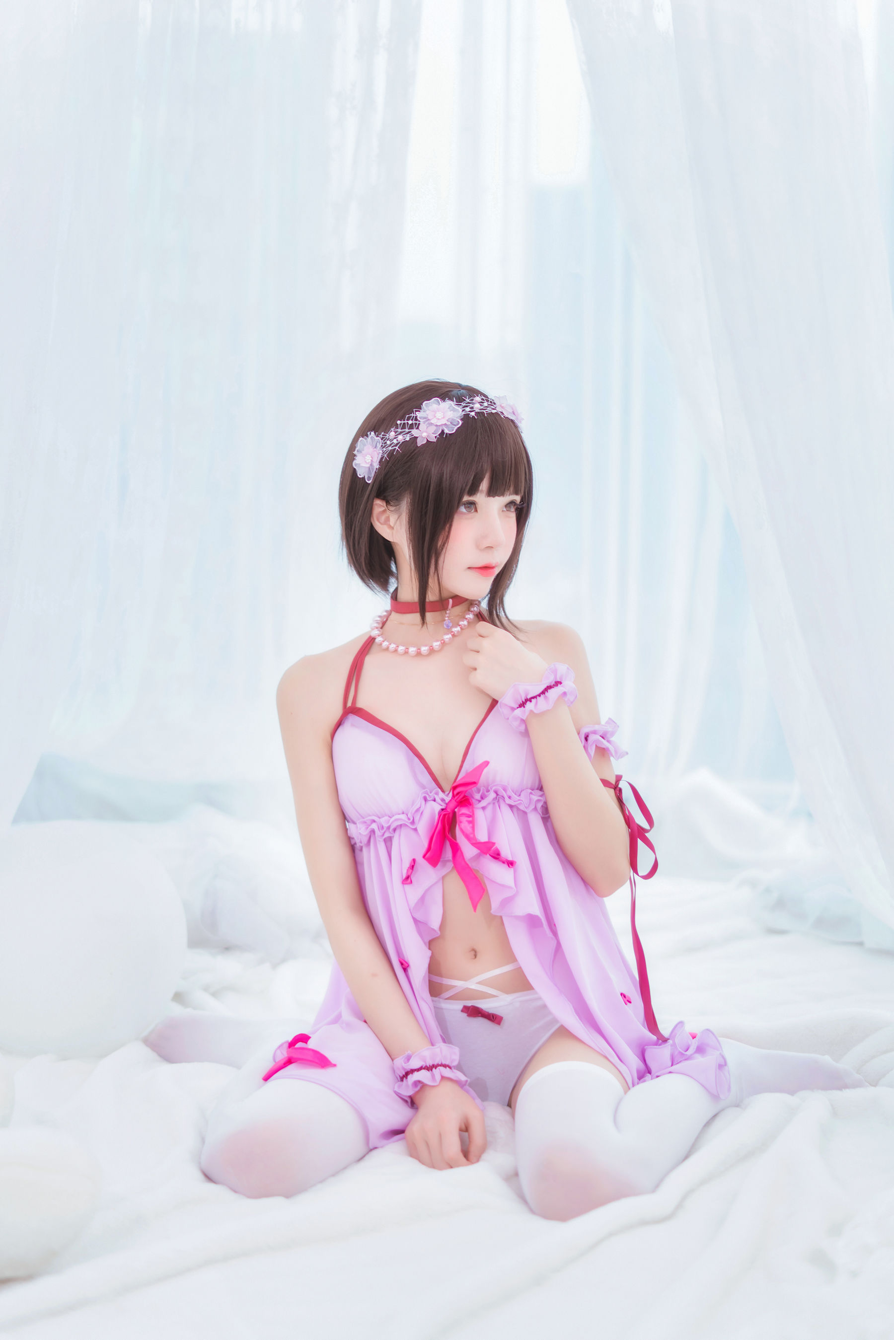 [萝莉COS] 桜桃喵《(加藤惠)小睡裙》 [38P]-66COS