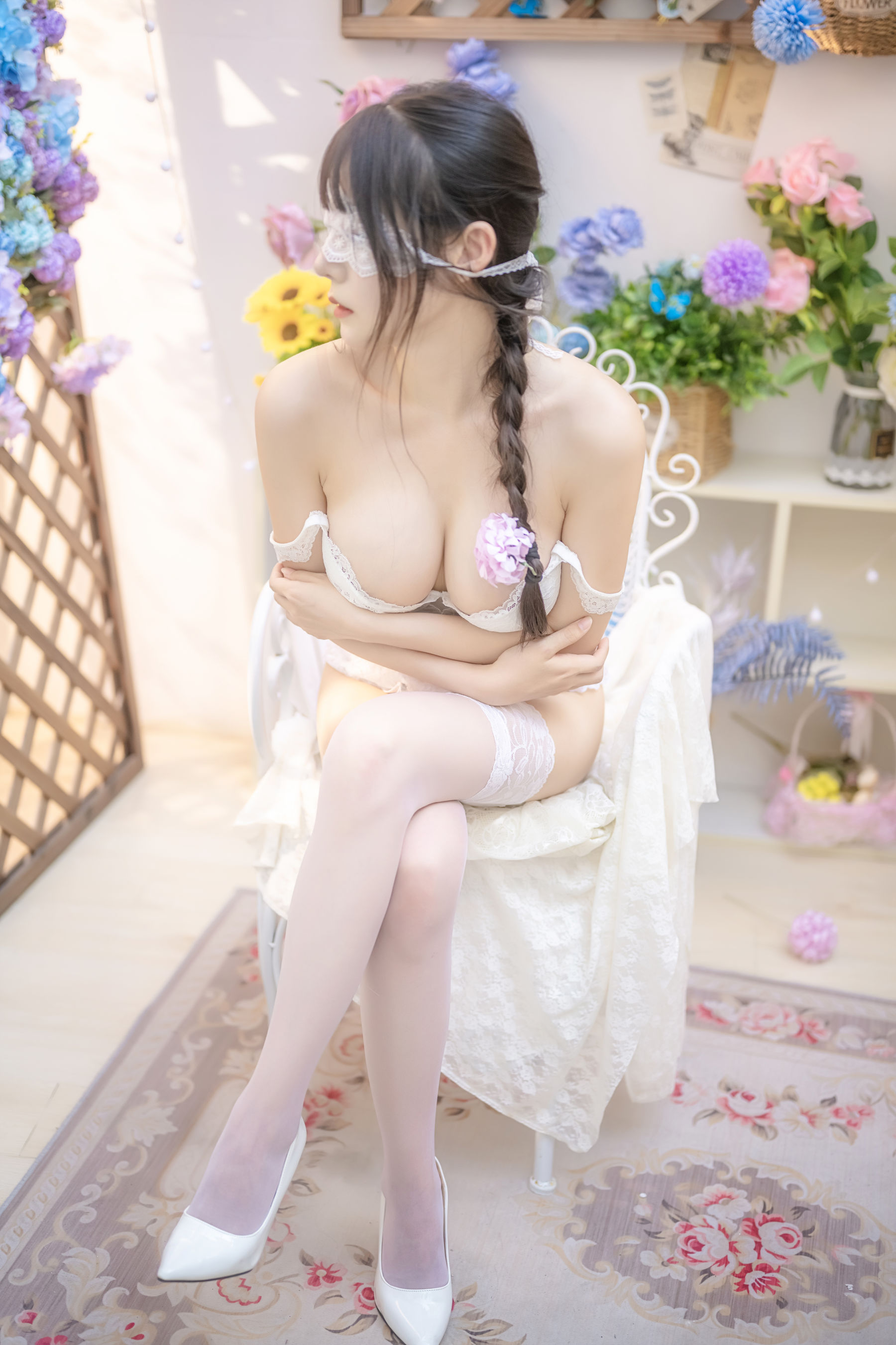 香草喵露露 – 白色玫瑰 [48P]-66COS
