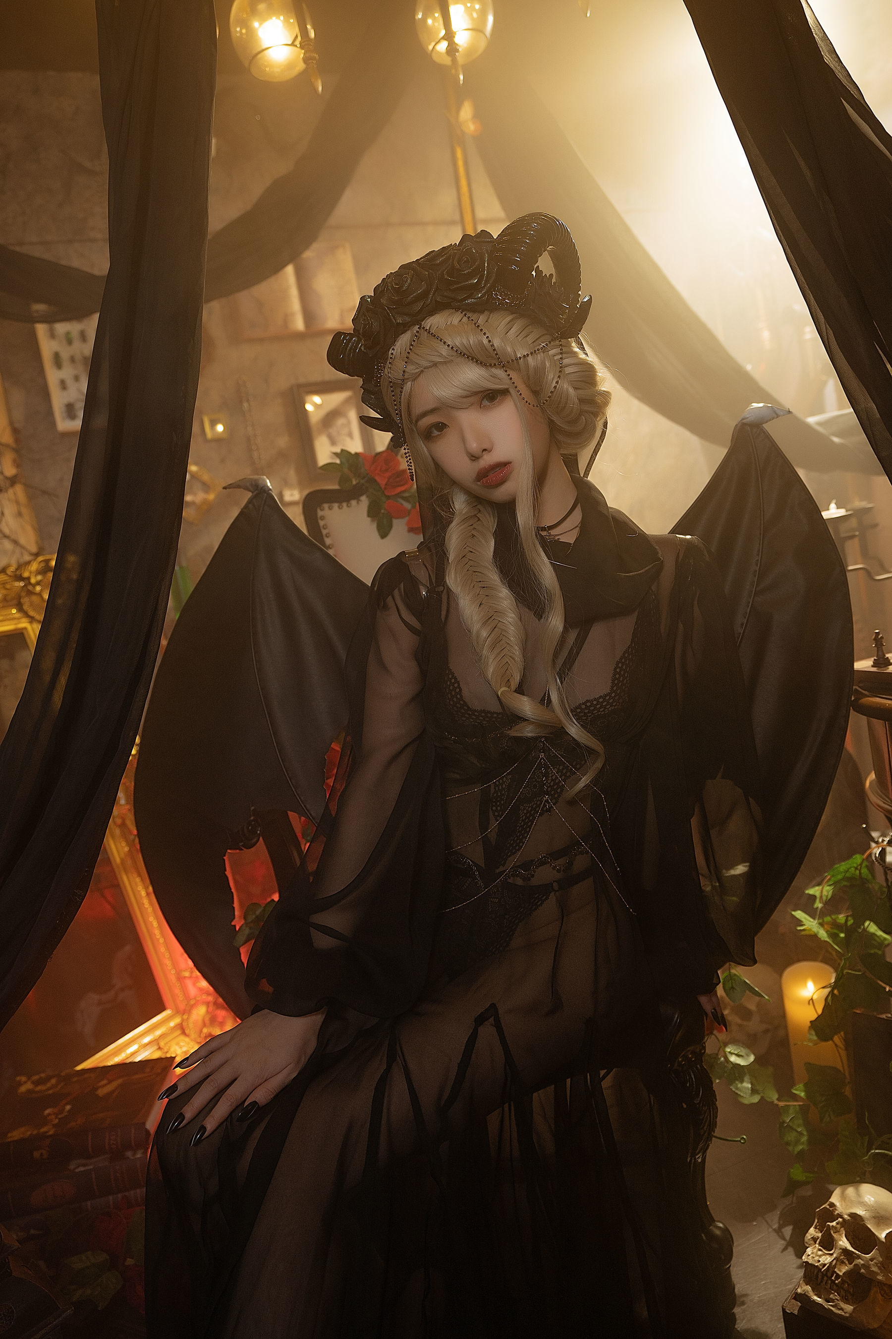 [萝莉COS] 雯妹 – 魅魔 gothic devil [16P]-66COS