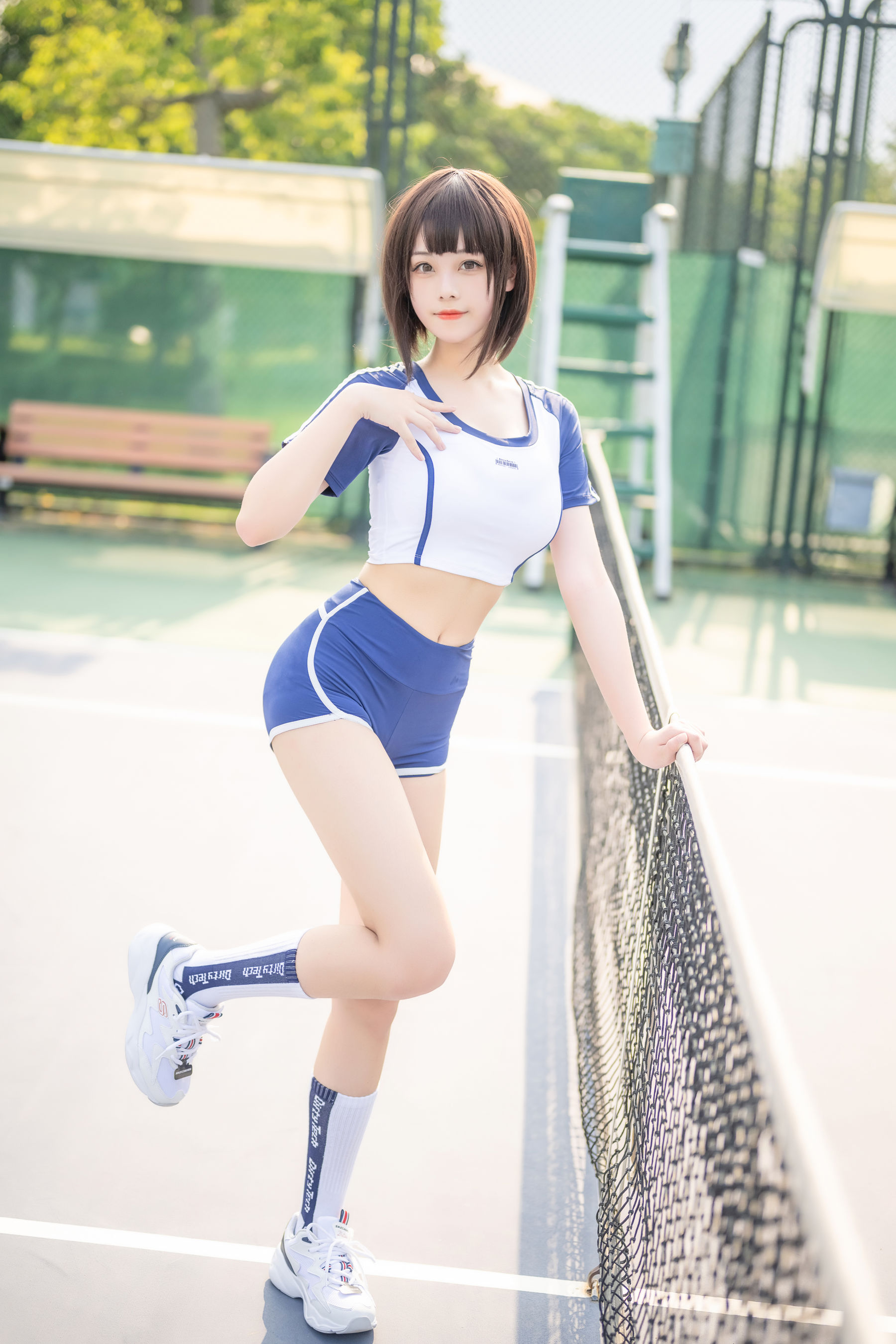 萌系小姐姐蜜汁猫裘 – 体操服 [50P]-66COS