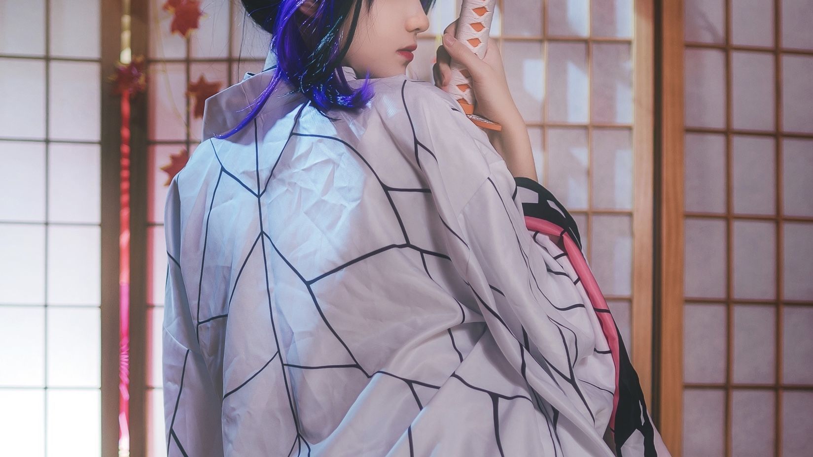 动漫博主南桃Momoko – 蝴蝶忍队服 [14P]-66COS