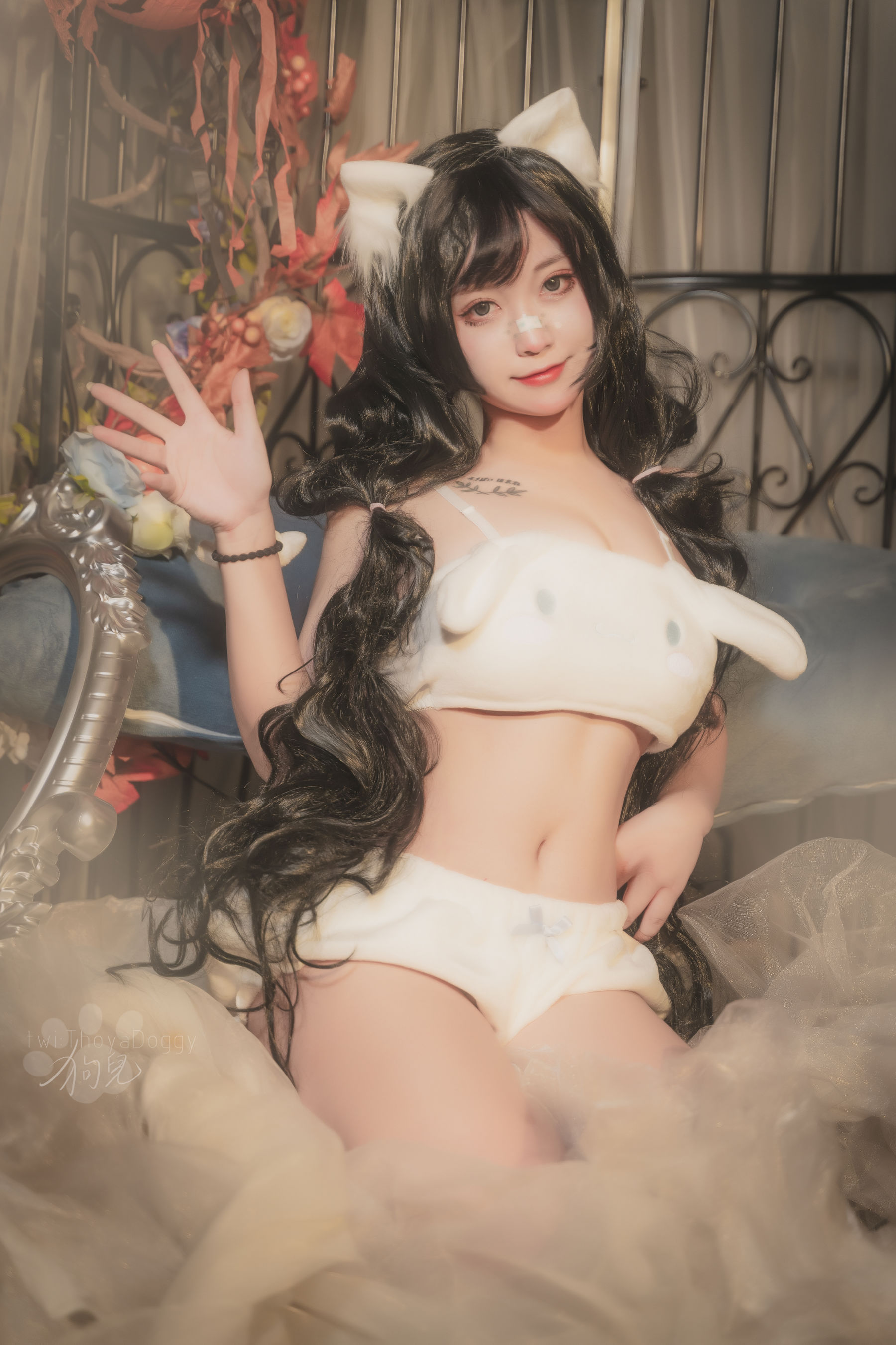 奇行家狗崽(棕桠阿狗崽) – 玉桂狗睡衣 [18P]-66COS