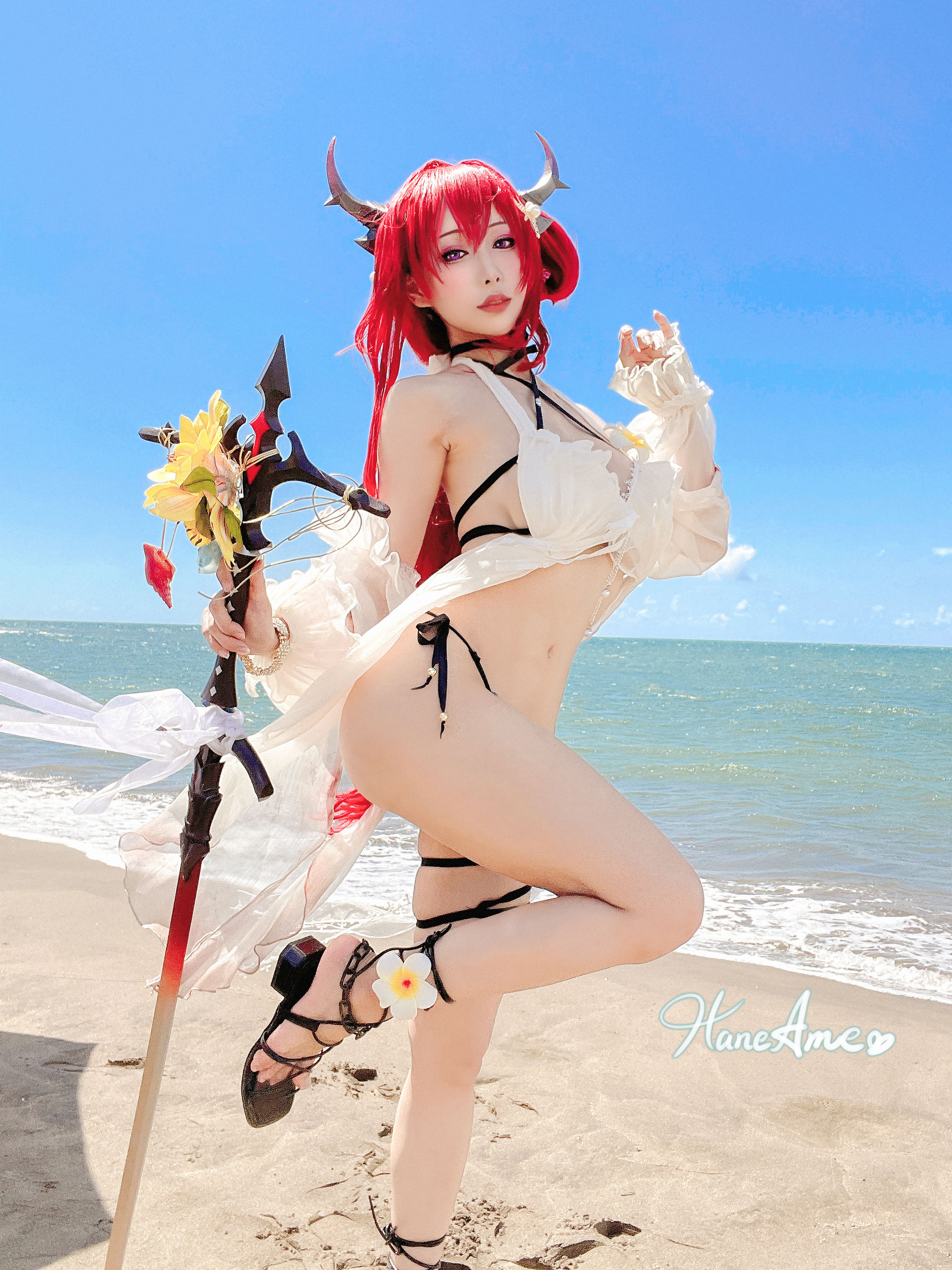 Hane Ame 雨波 – Arknights Surtr 泳裝 [38P]-66COS