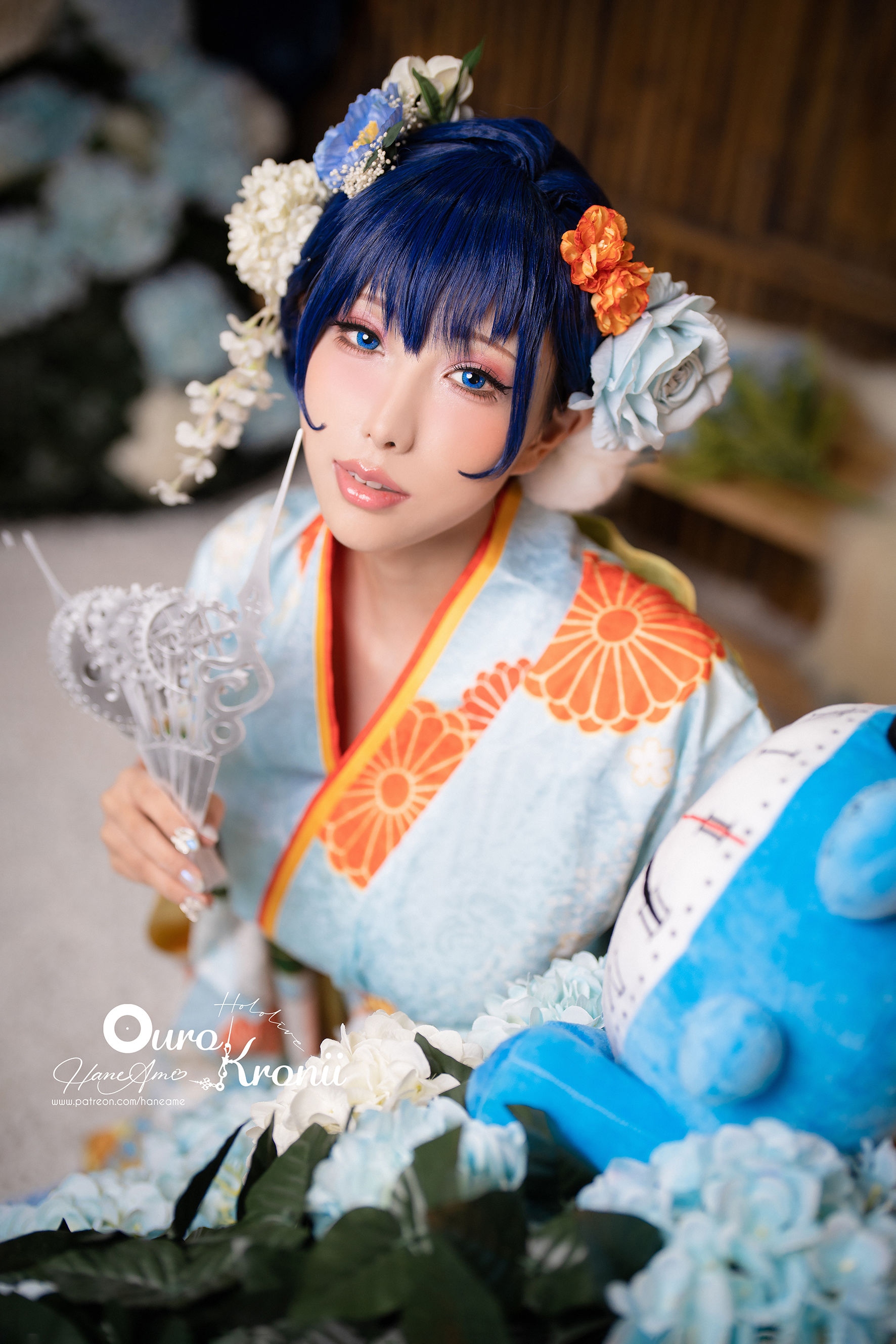 Hane Ame 雨波 – Hololive Kronii 時間 Kimono [26P]-66COS