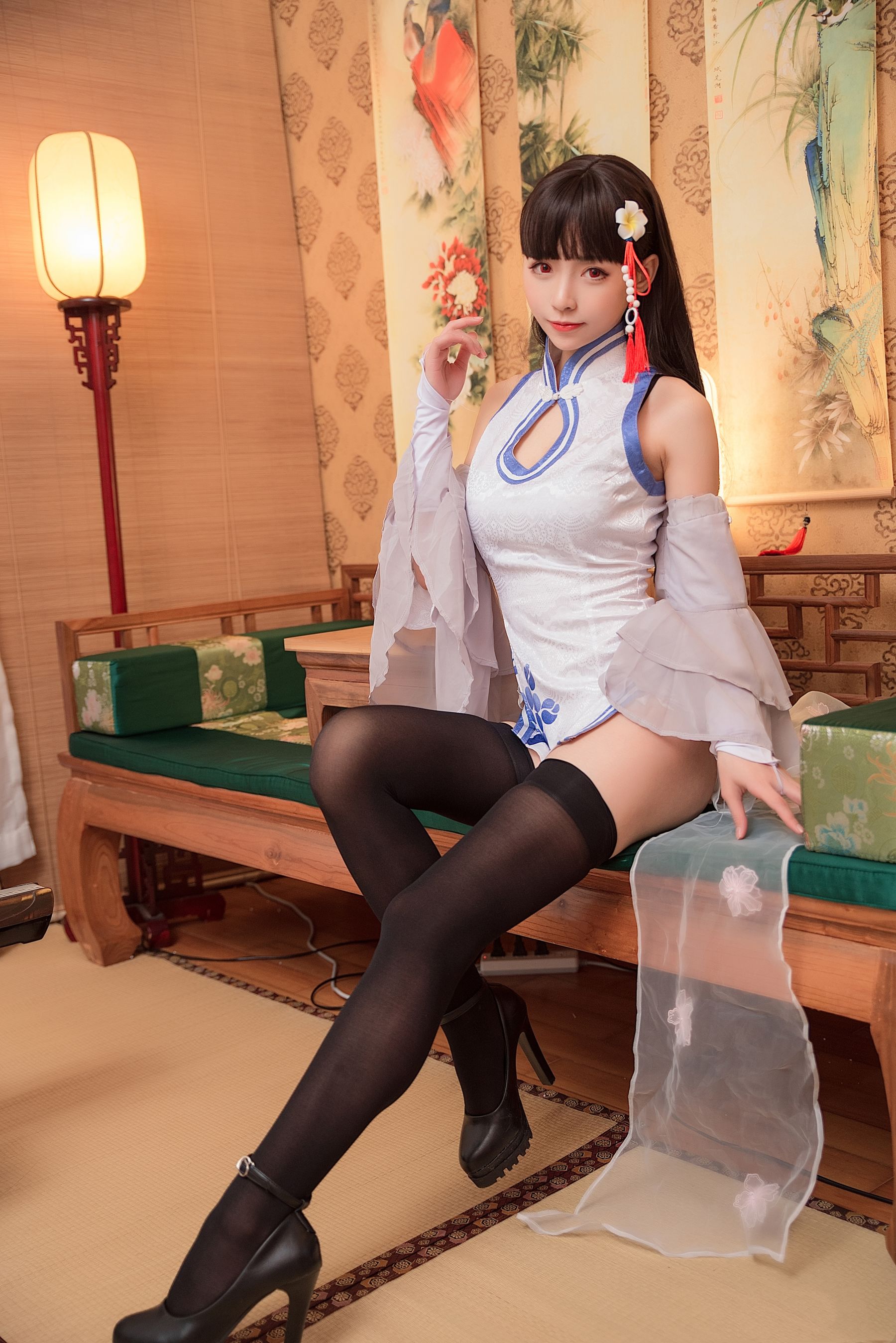 动漫博主大大卷卷小卷 – 黑丝旗袍 [8P]-66COS