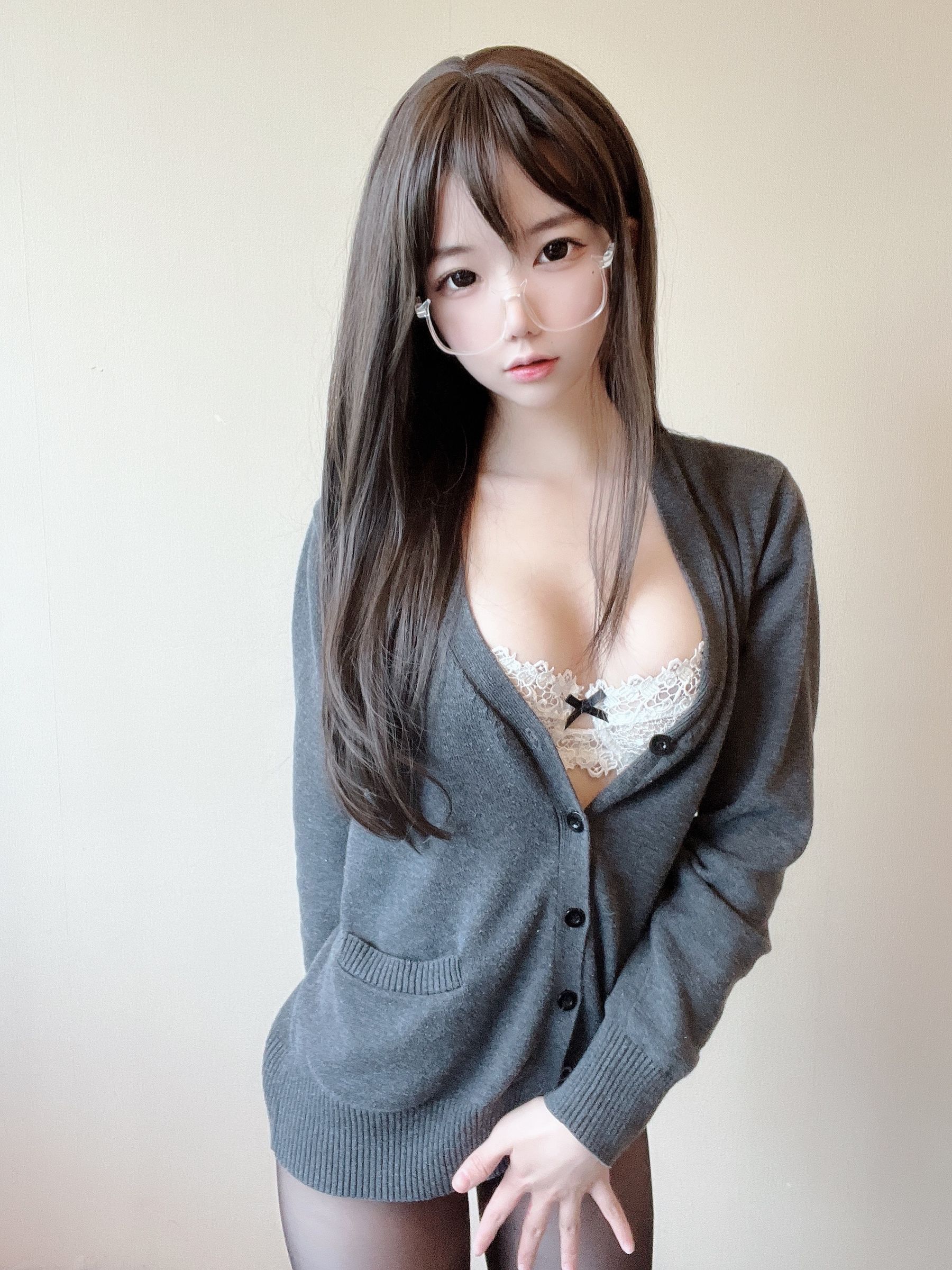 莉犬酱 – 黑丝白蕾丝 [51P] 插图6