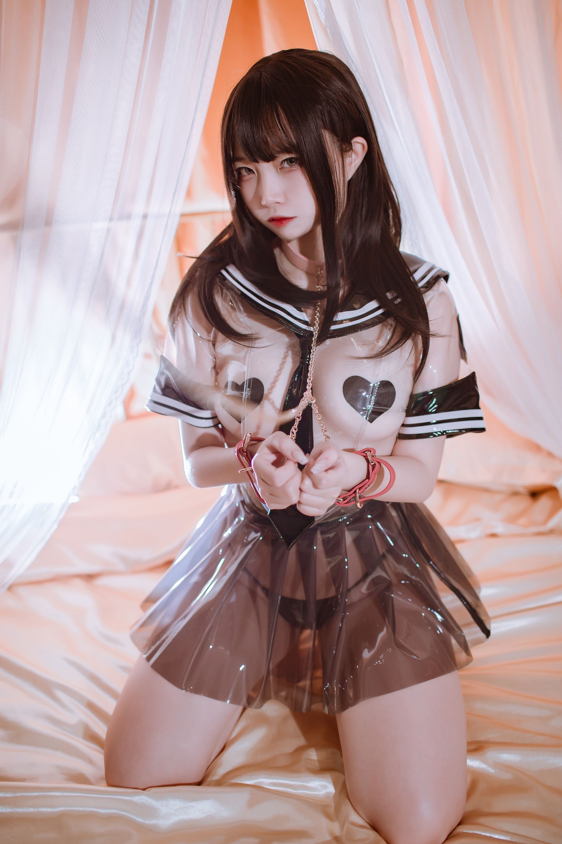 人气Coser二佐Nisa – 透明JK [40P]-66COS
