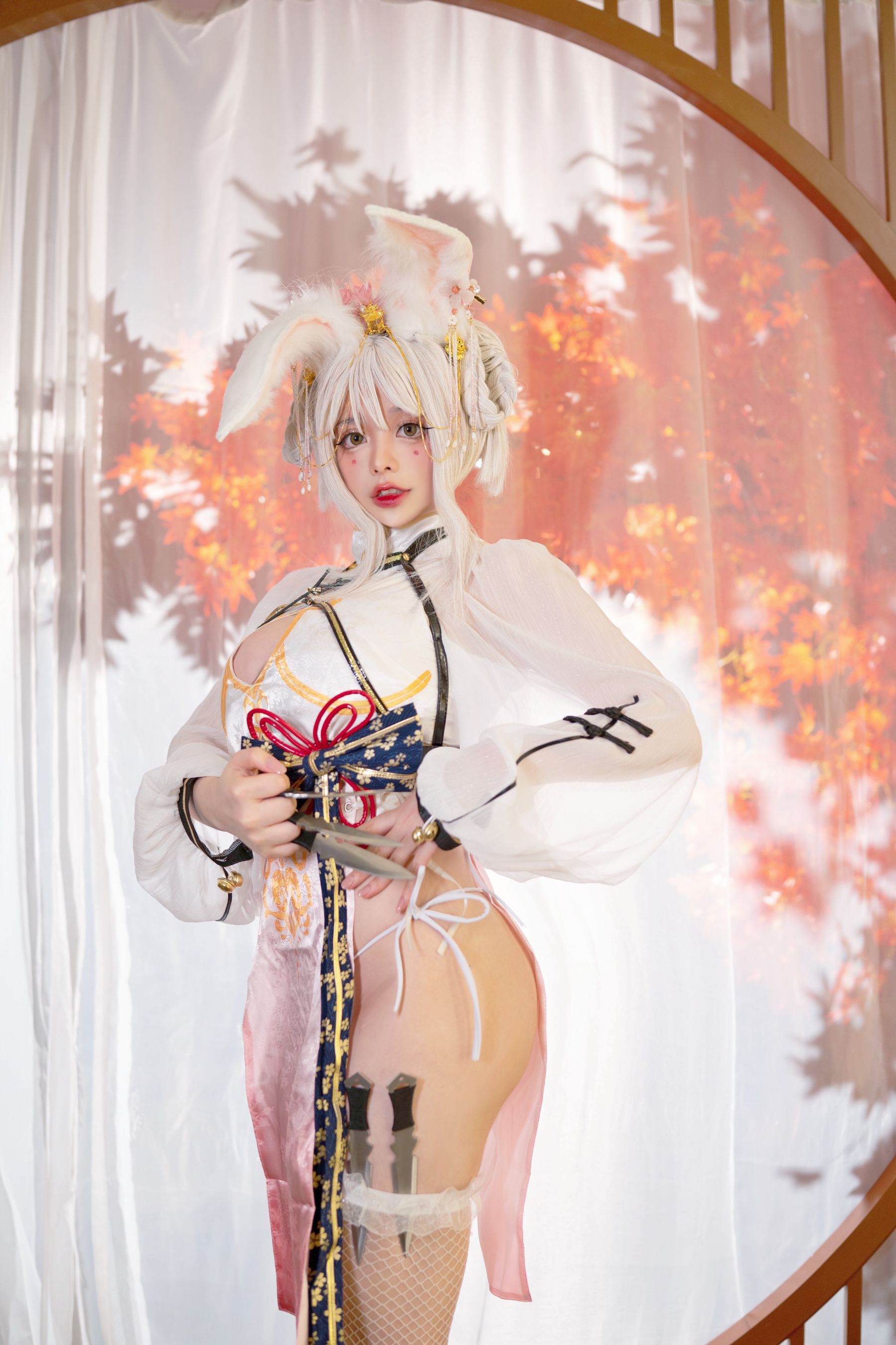 NinJA阿寨寨 – 肉肉大白兔 [55P]-66COS