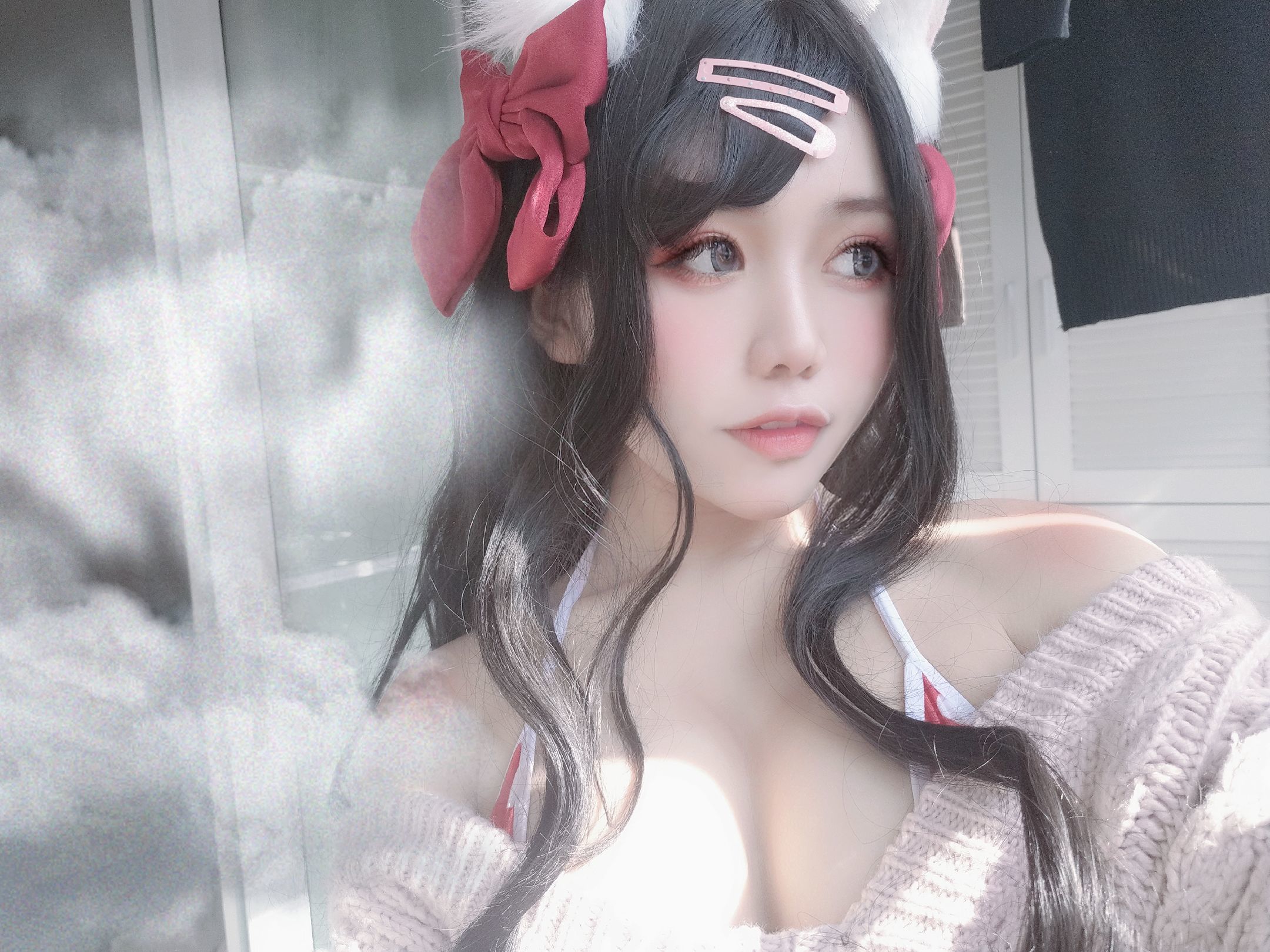 一笑芳香沁写真 窗与宠物猫 [25P]-66COS