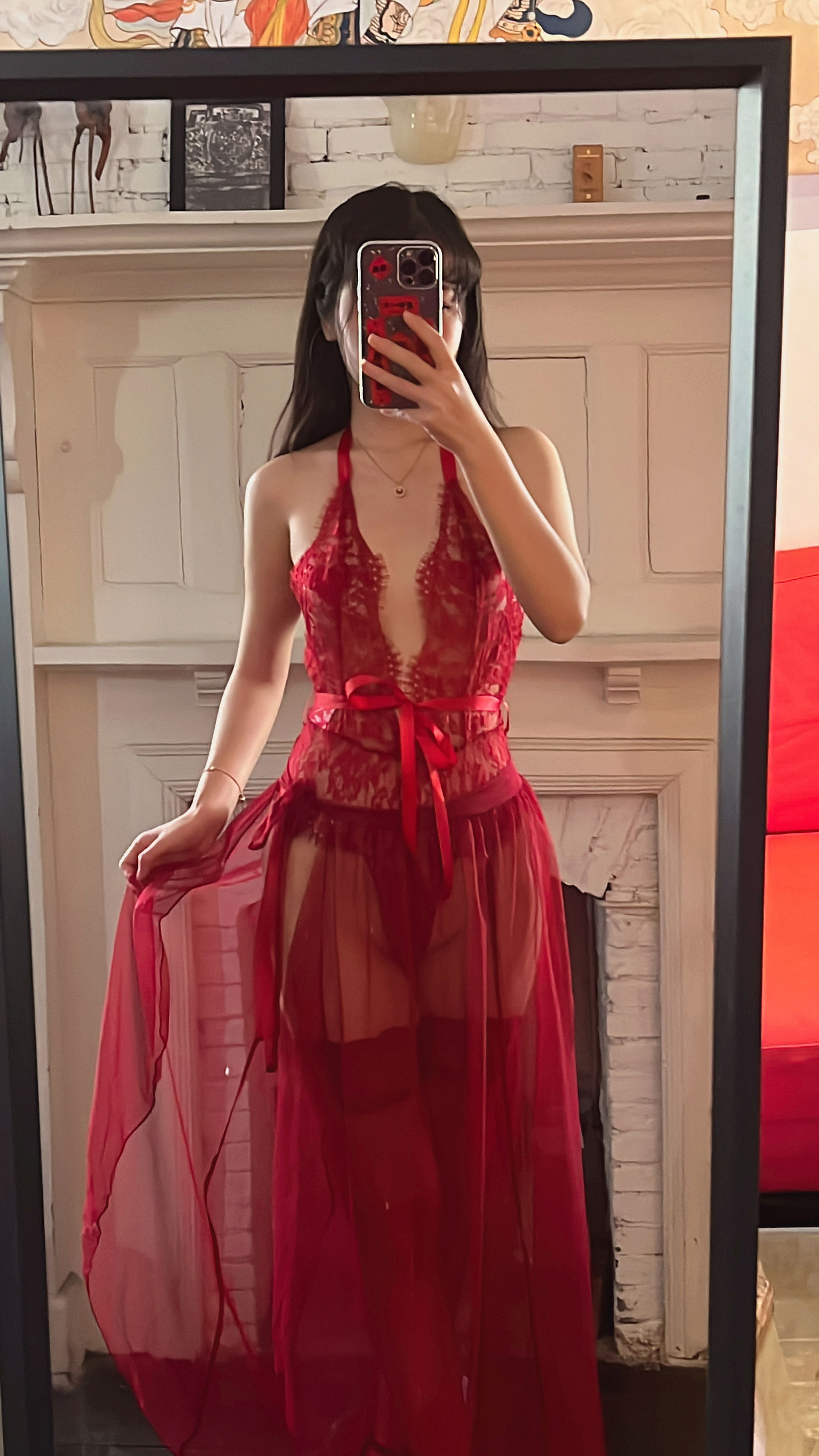 微博人气Coser不呆猫 – 霸气红色人妻 [57P]-66COS