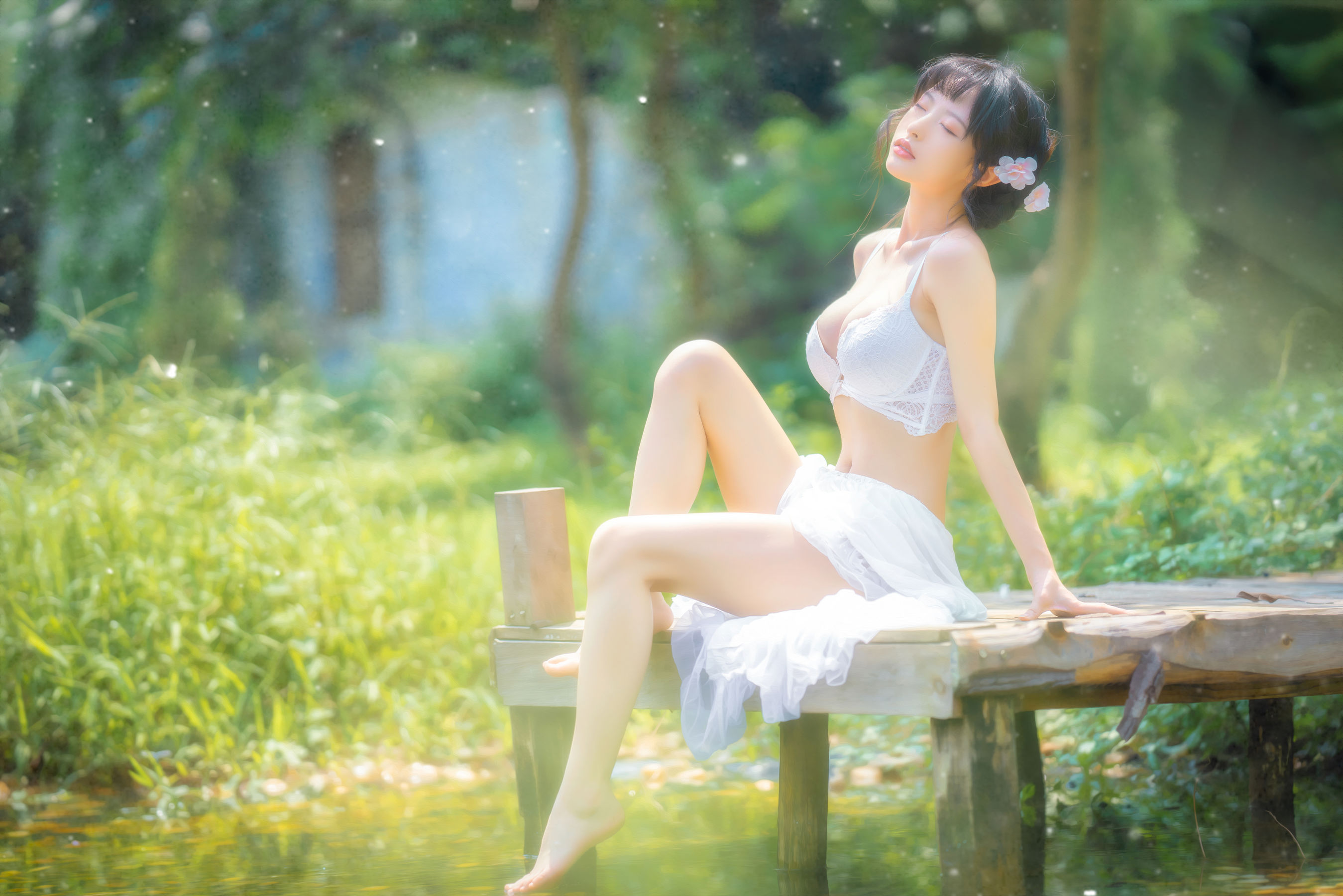 尤物清水由乃 – 蕾丝花园 [34P]-66COS