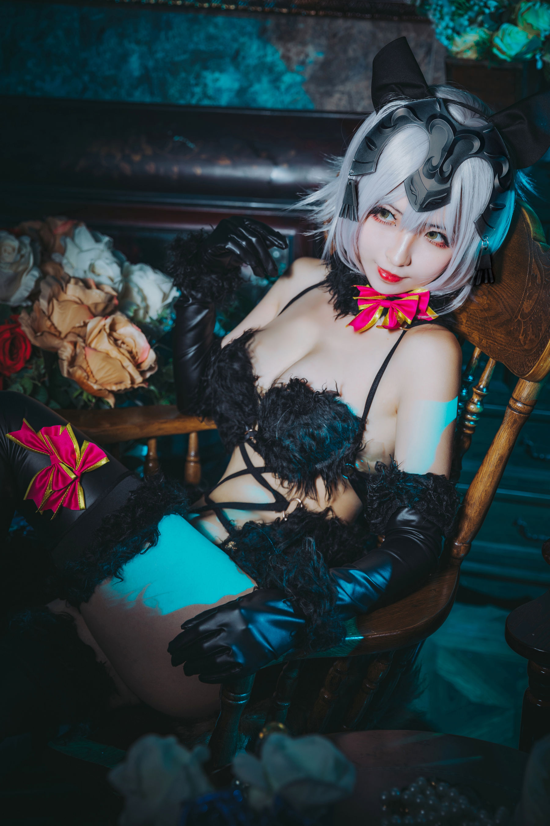 COS福利rioko凉凉子 黑色贞德 [16P]-66COS