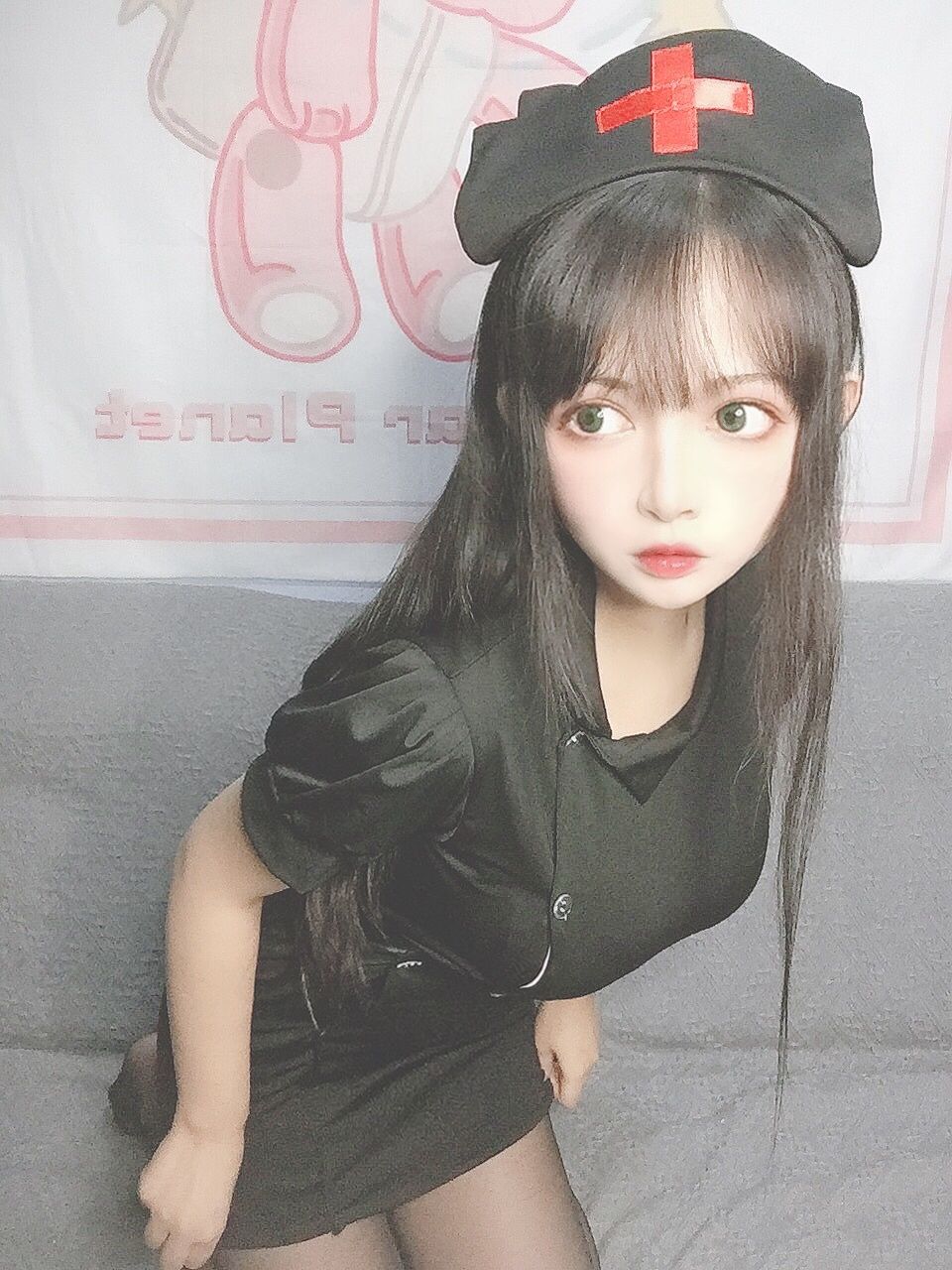 大眼萌妹黑猫猫OvO – 护士喵 [19P] 插图6