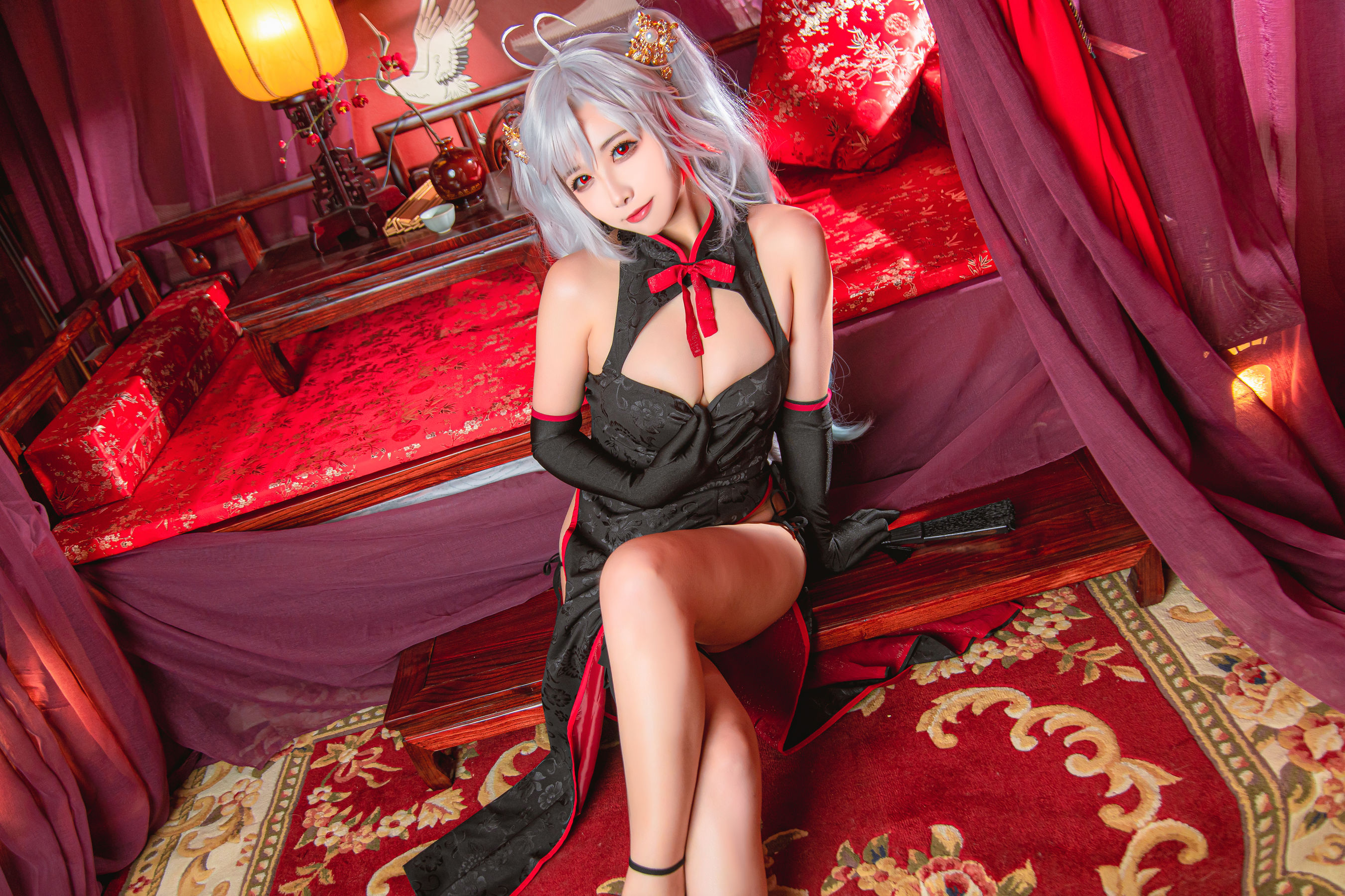 微博妹子Momoko葵葵 – 欧根之旗袍 [20P]-66COS