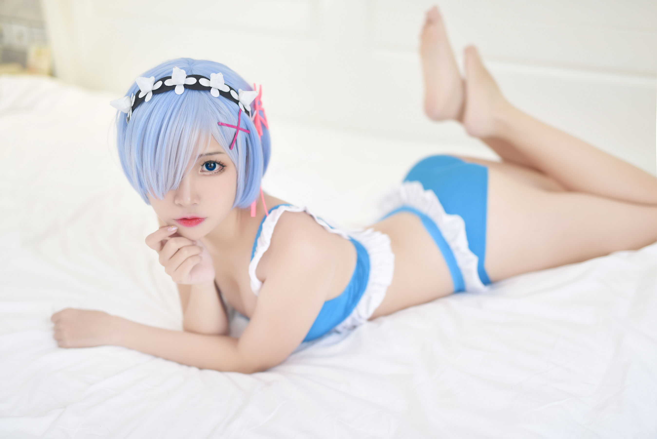 人气Coser二佐Nisa – 蕾姆泳衣 [14P]-66COS