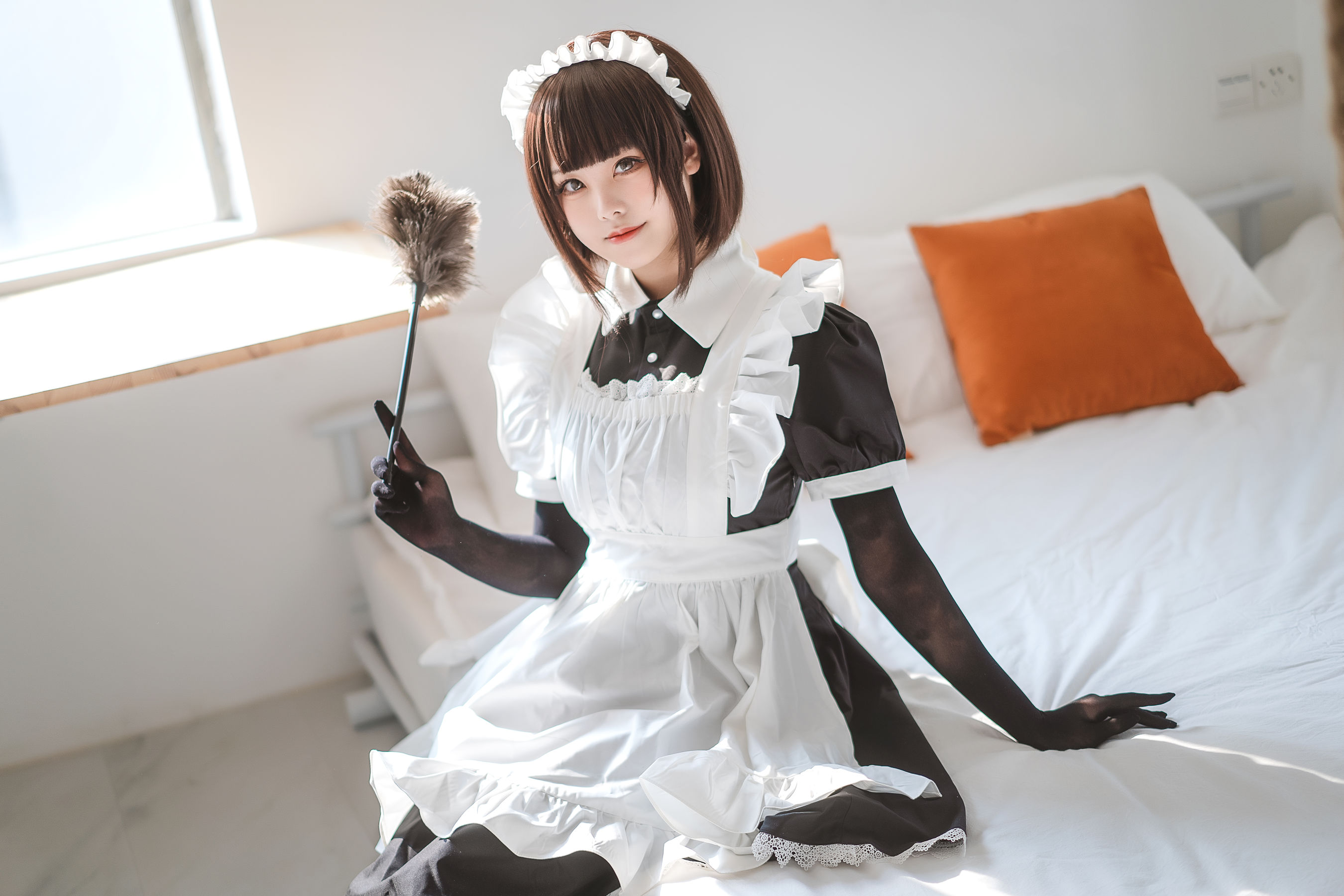 萌系小姐姐蜜汁猫裘 – 民宿 女仆 [50P]-66COS