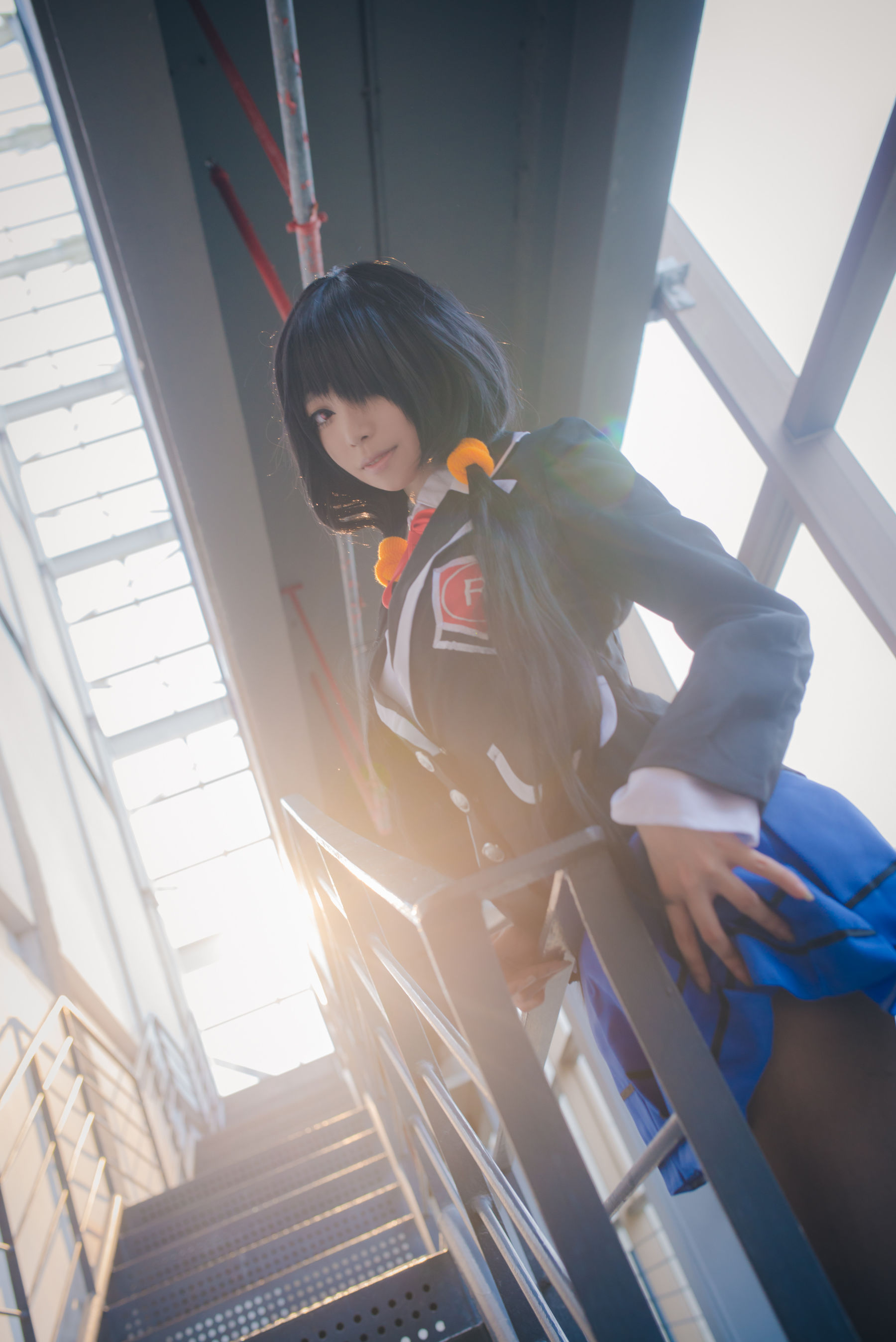 长腿Coser青青子Js – 狂三校服 [16P]-66COS