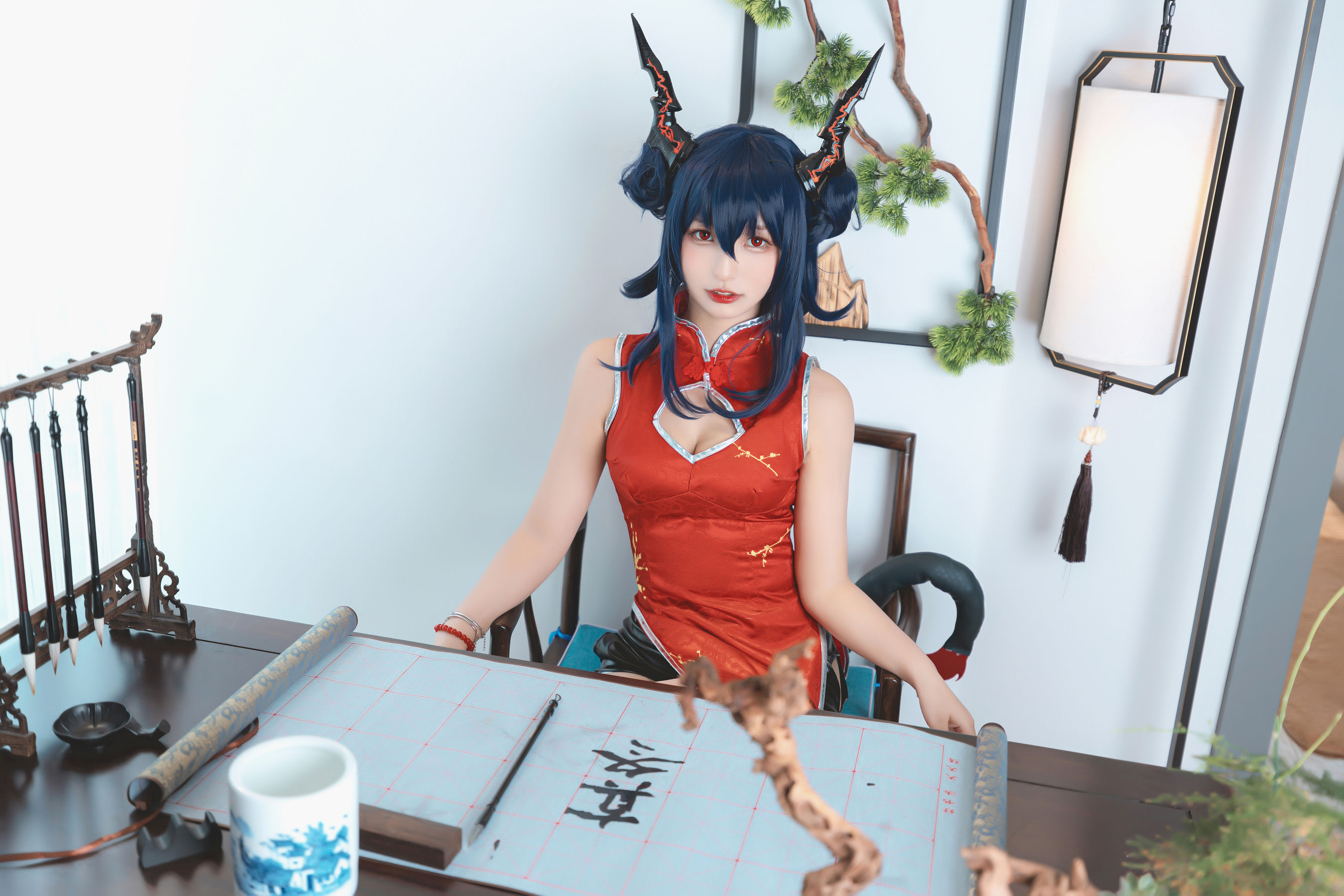 [Cosplay写真] 萝莉神楽坂真冬 – 旗袍魔女 [75P]-66COS