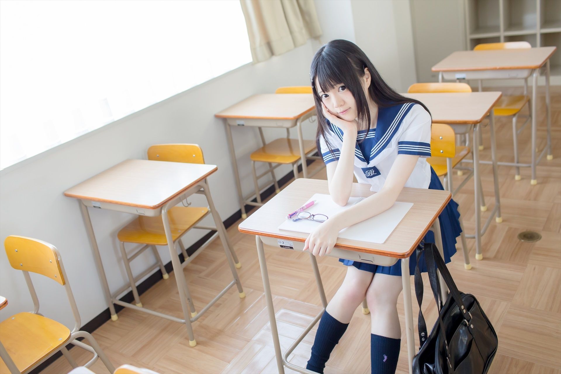 [まきろん。]君夏 – 君と僕の夏休み 紺スク [80P]-66COS