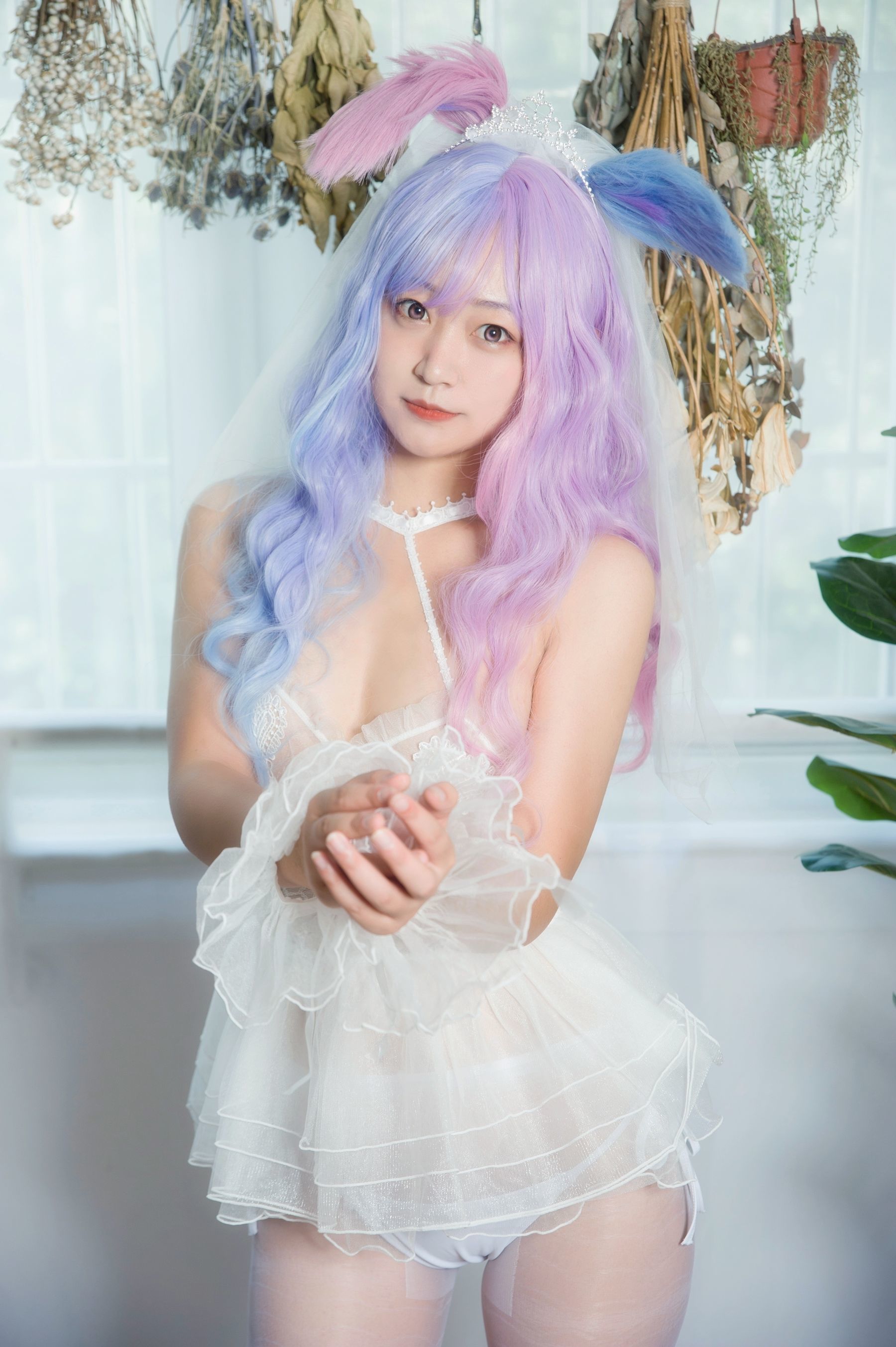 动漫博主大碗排面 婚纱兔白丝婚纱 [23P]-66COS