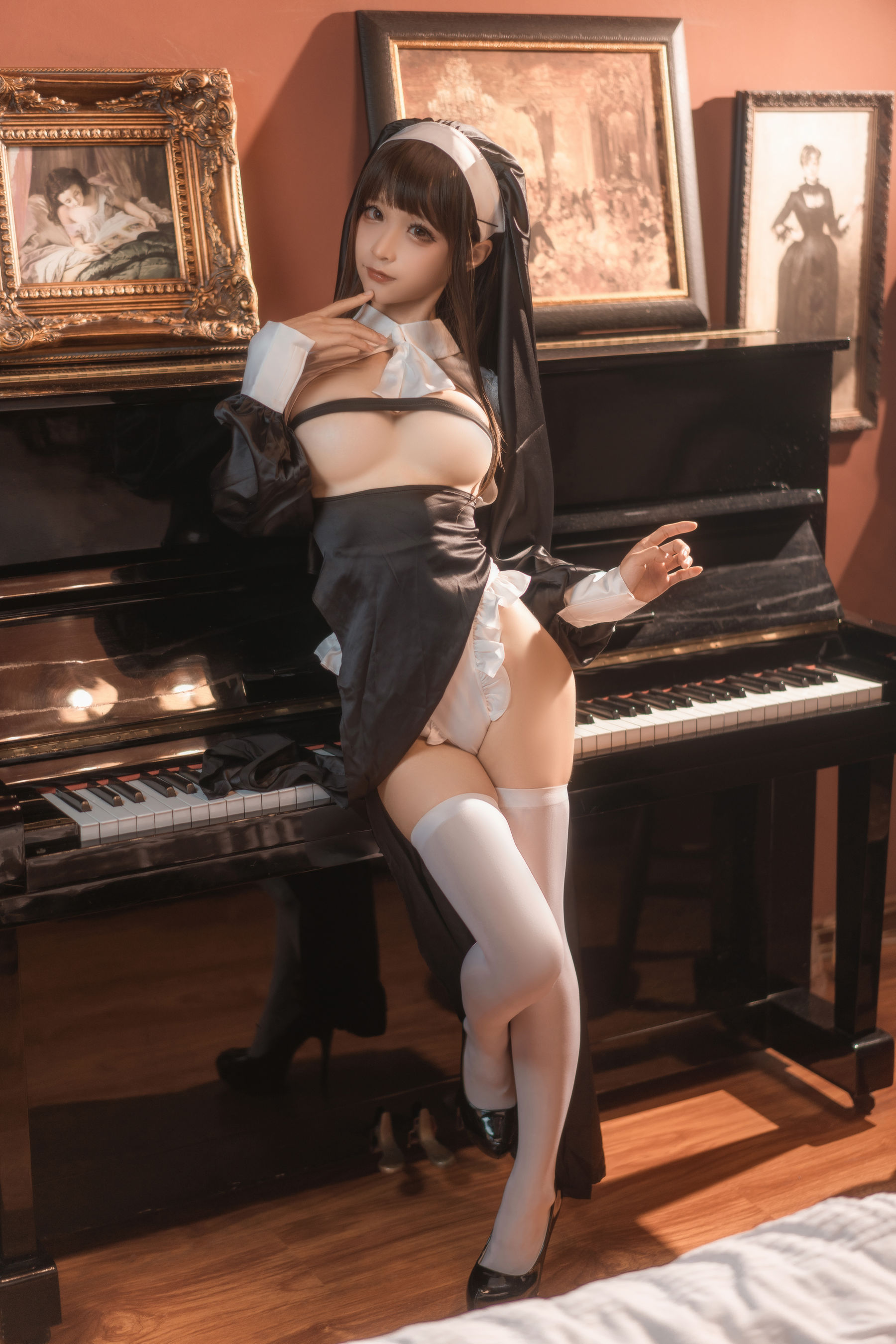 动漫博主蠢沫沫 – 仆-修女 [42P]-66COS