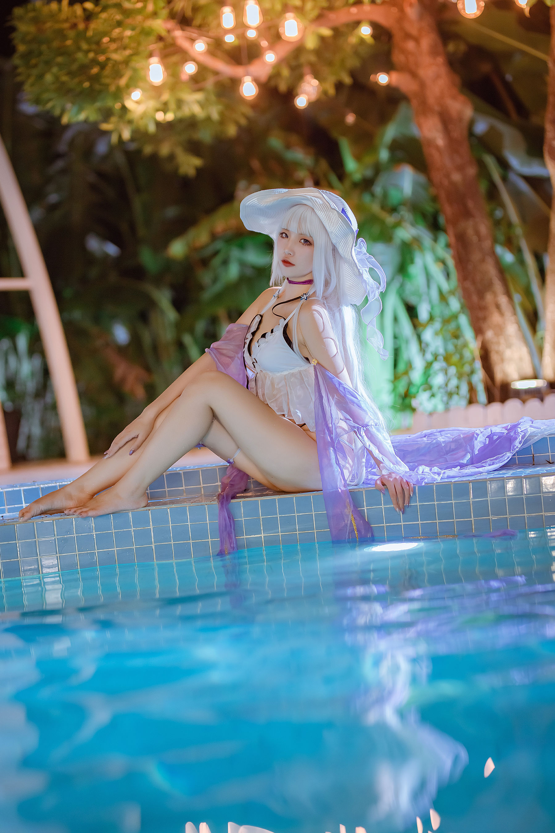 人气Coser二佐Nisa – 碧蓝光辉泳装 [39P]-66COS