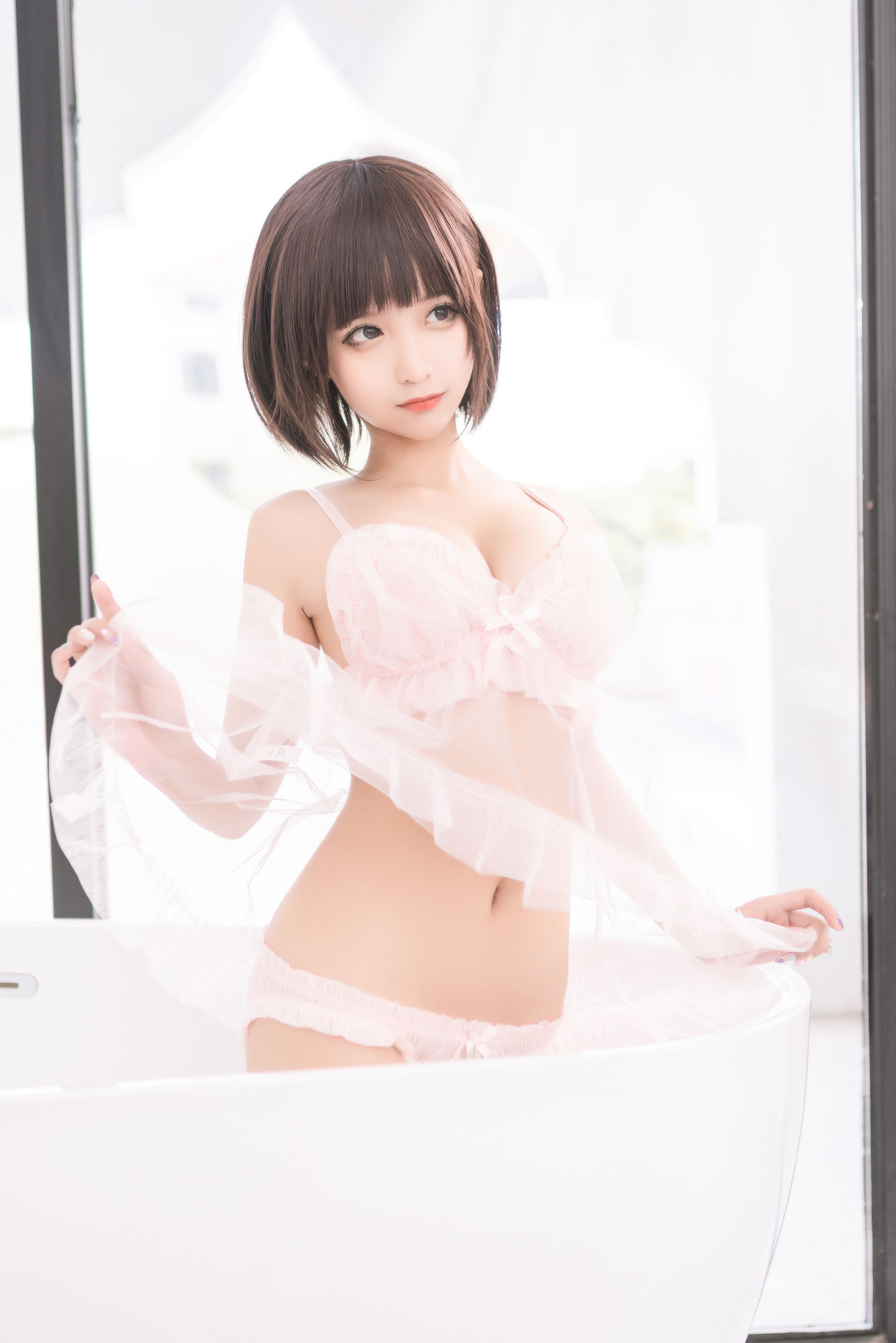 动漫博主蠢沫沫 – 粉纱 [40P]-66COS