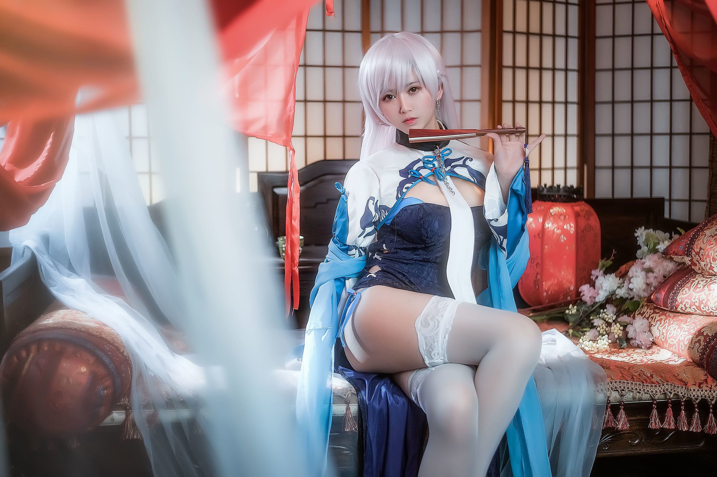 [萝莉COS] 鳗鱼霏儿 – 碧蓝华裳 贝姐 [11P]-66COS