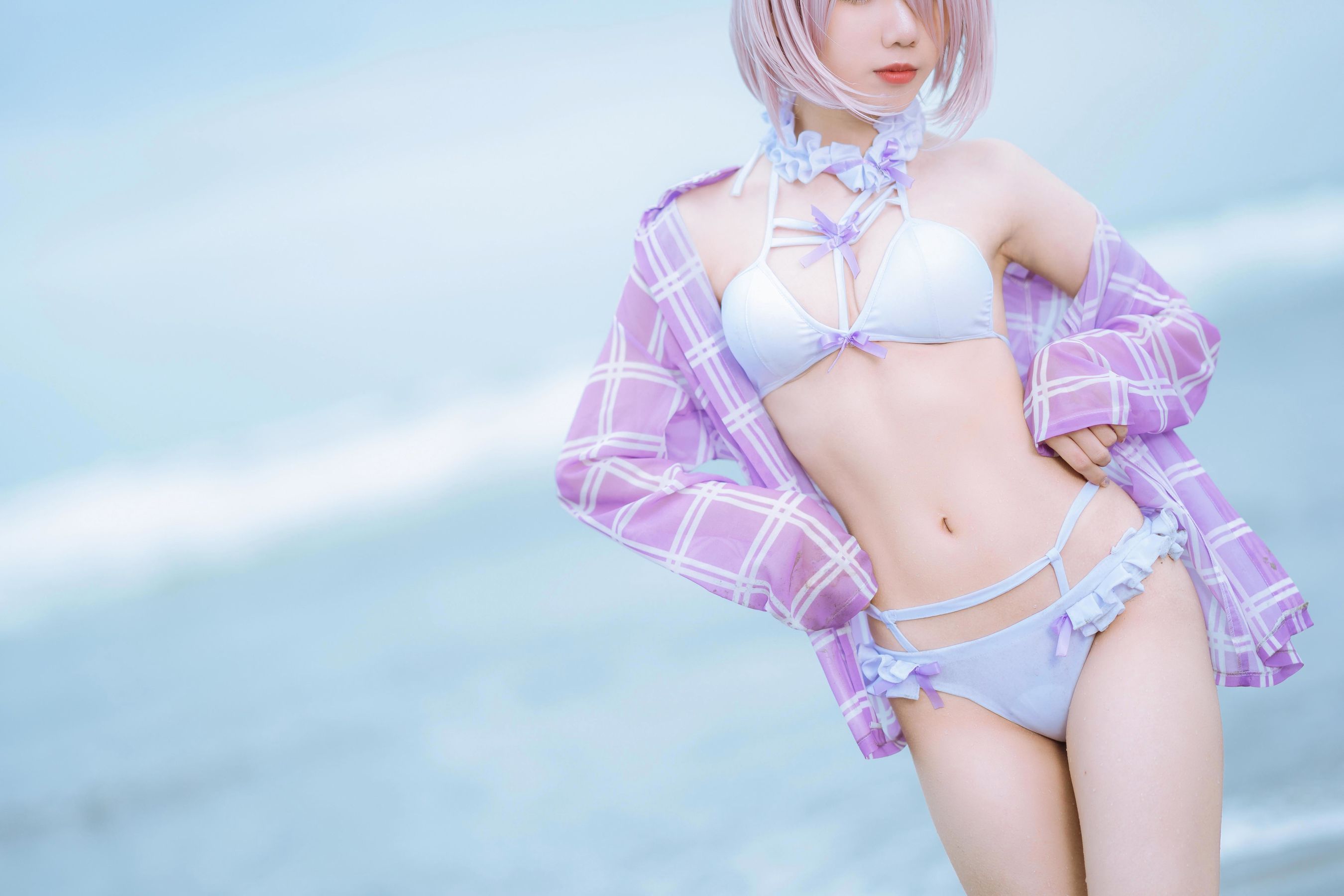 动漫博主果咩酱w – 海边玛修 [35P]-66COS