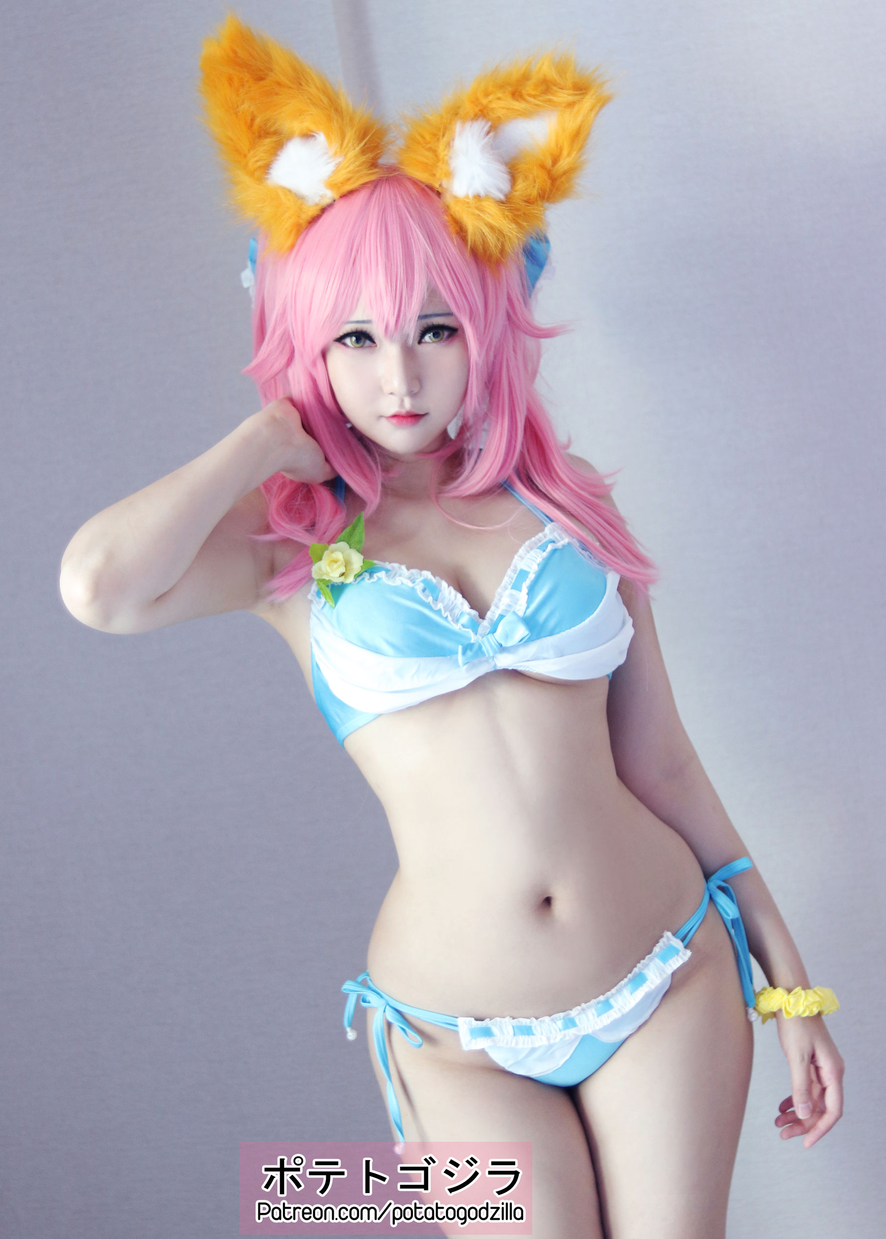 Coser小姐姐Potato Godzilla – Tamamo Bikini [20P]-66COS