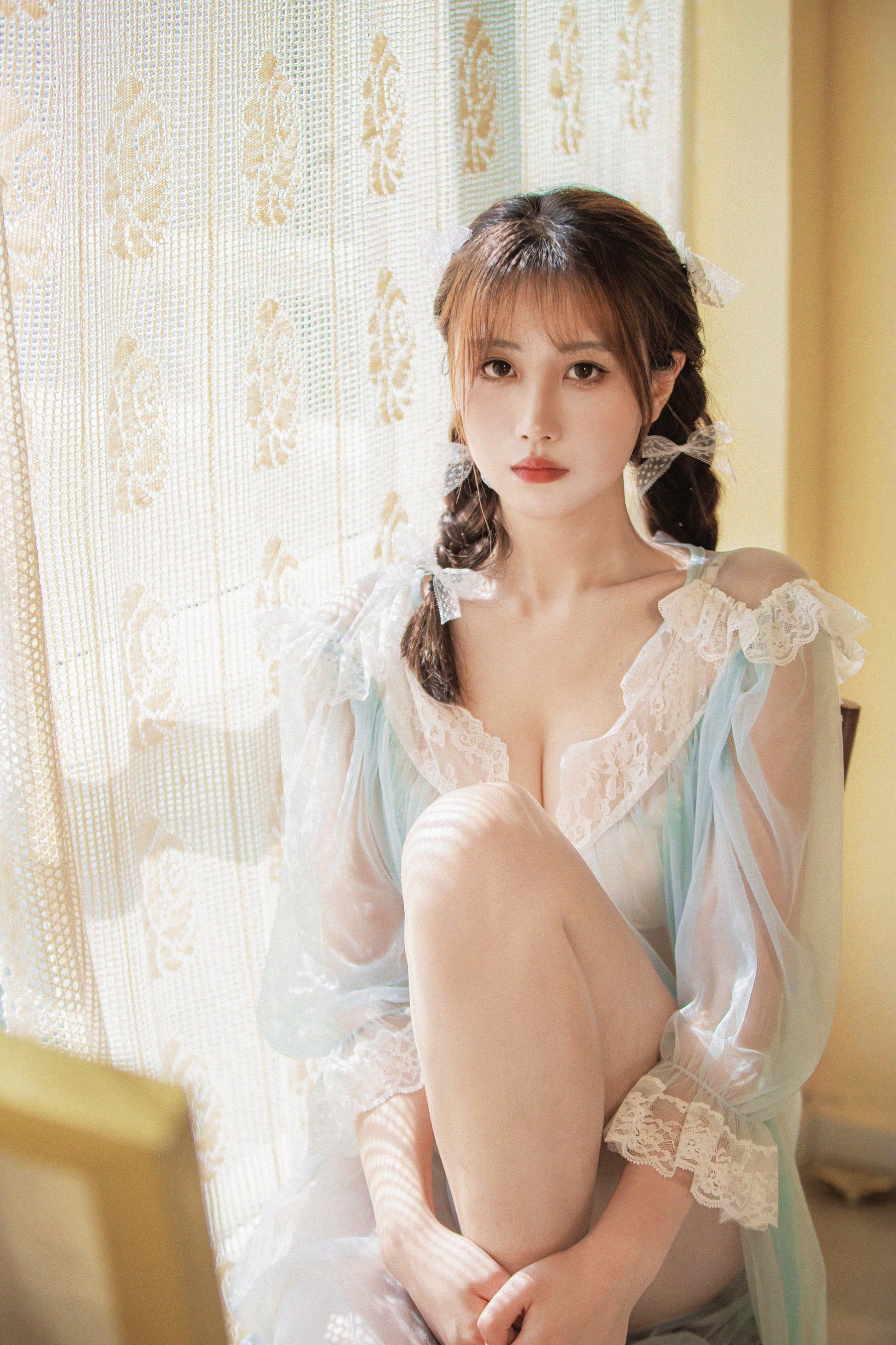 次元少女念雪ww – 蓝纱衣 [40P]-66COS