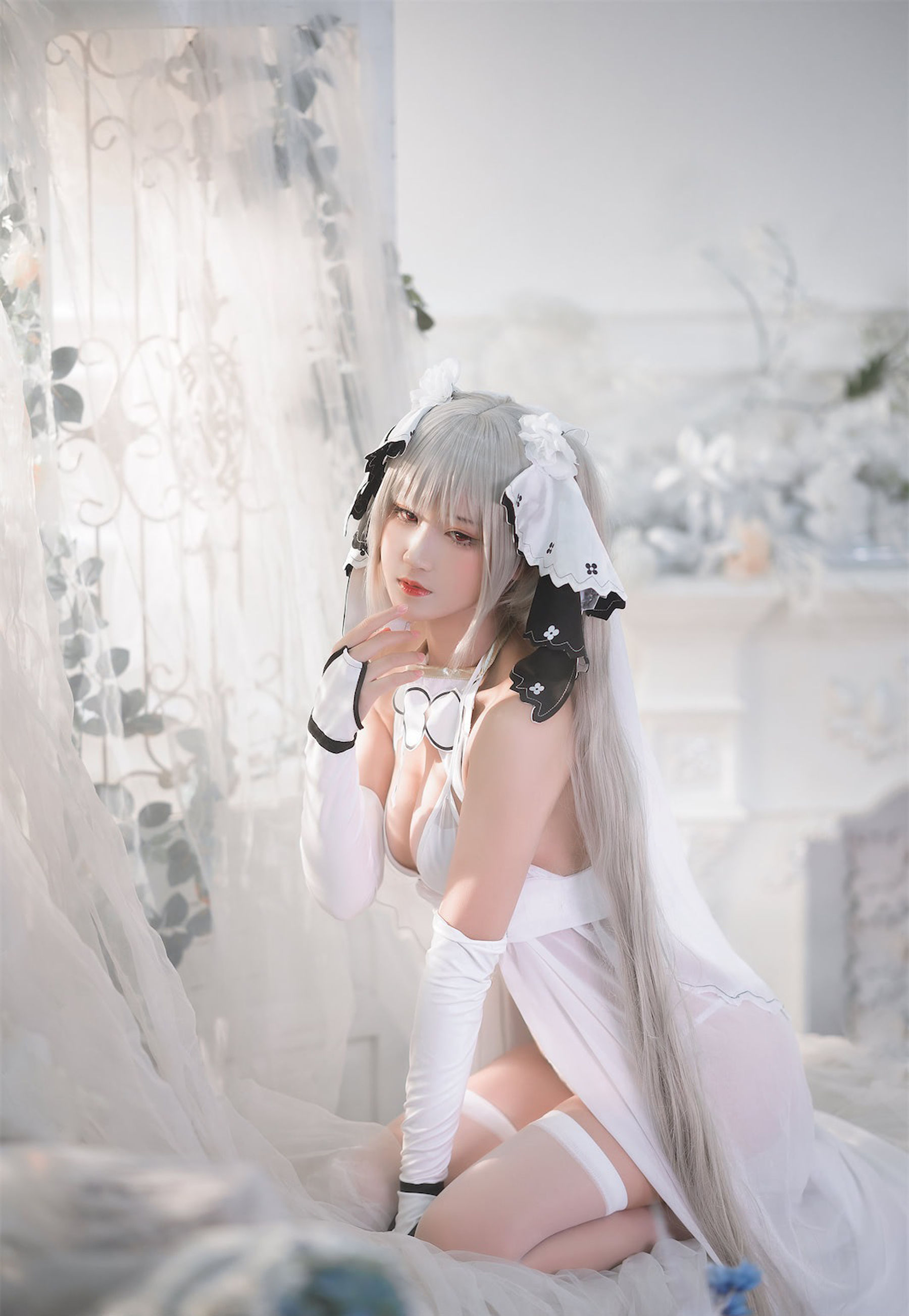 微博妹子三度_69 – 可畏白纱 [55P]-66COS