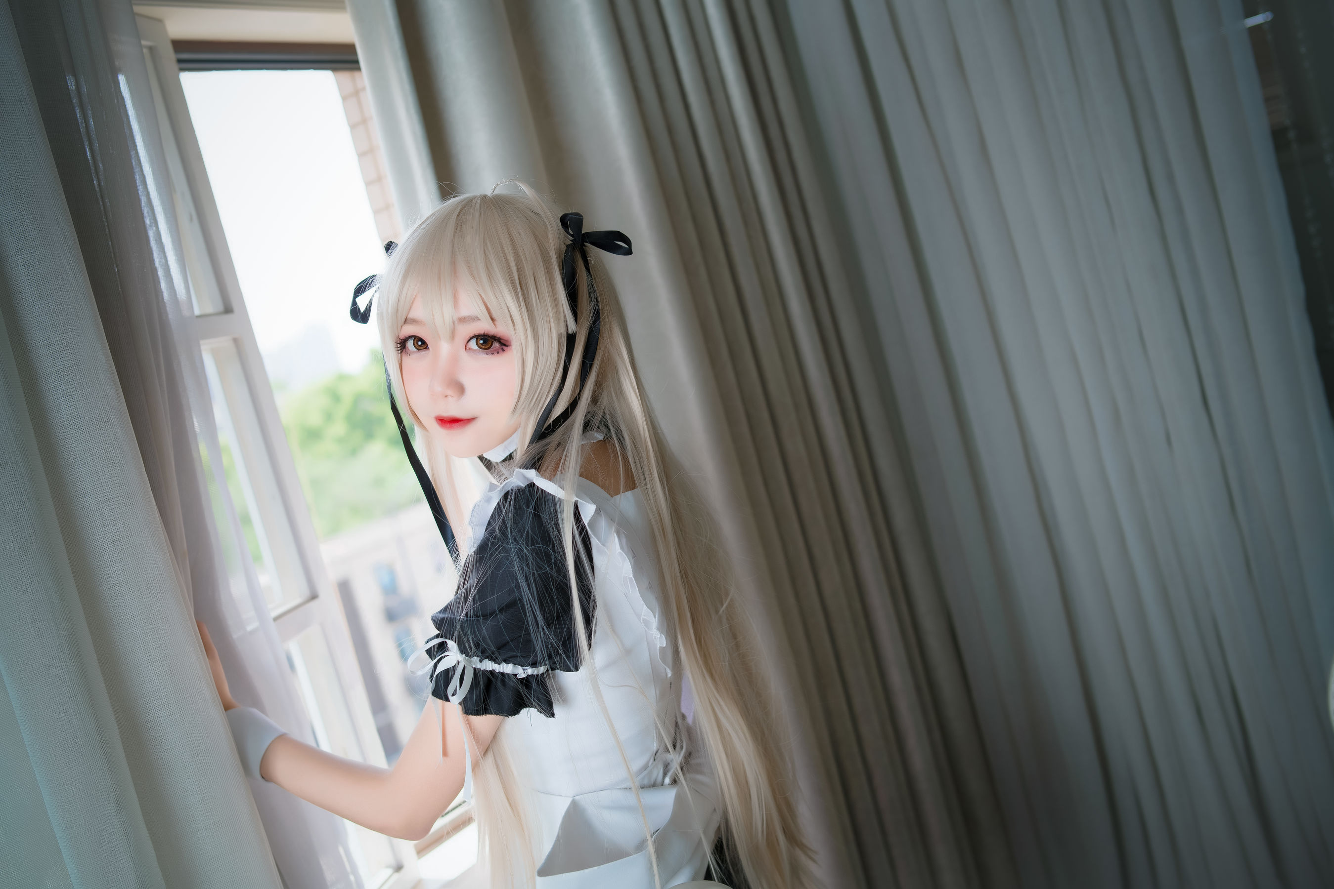 清纯少女五更百鬼 穹妹女仆 [15P]-66COS