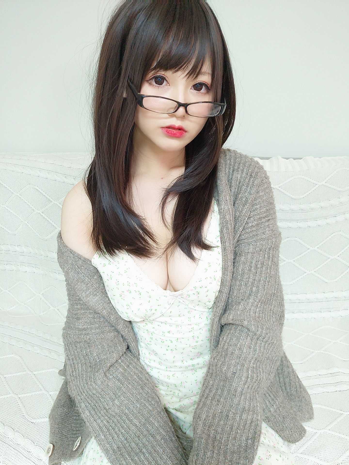 萌妹子Nyako喵子 – 妄想彼女との同棲生活 之 2组居家睡衣系列 [52P]-66COS