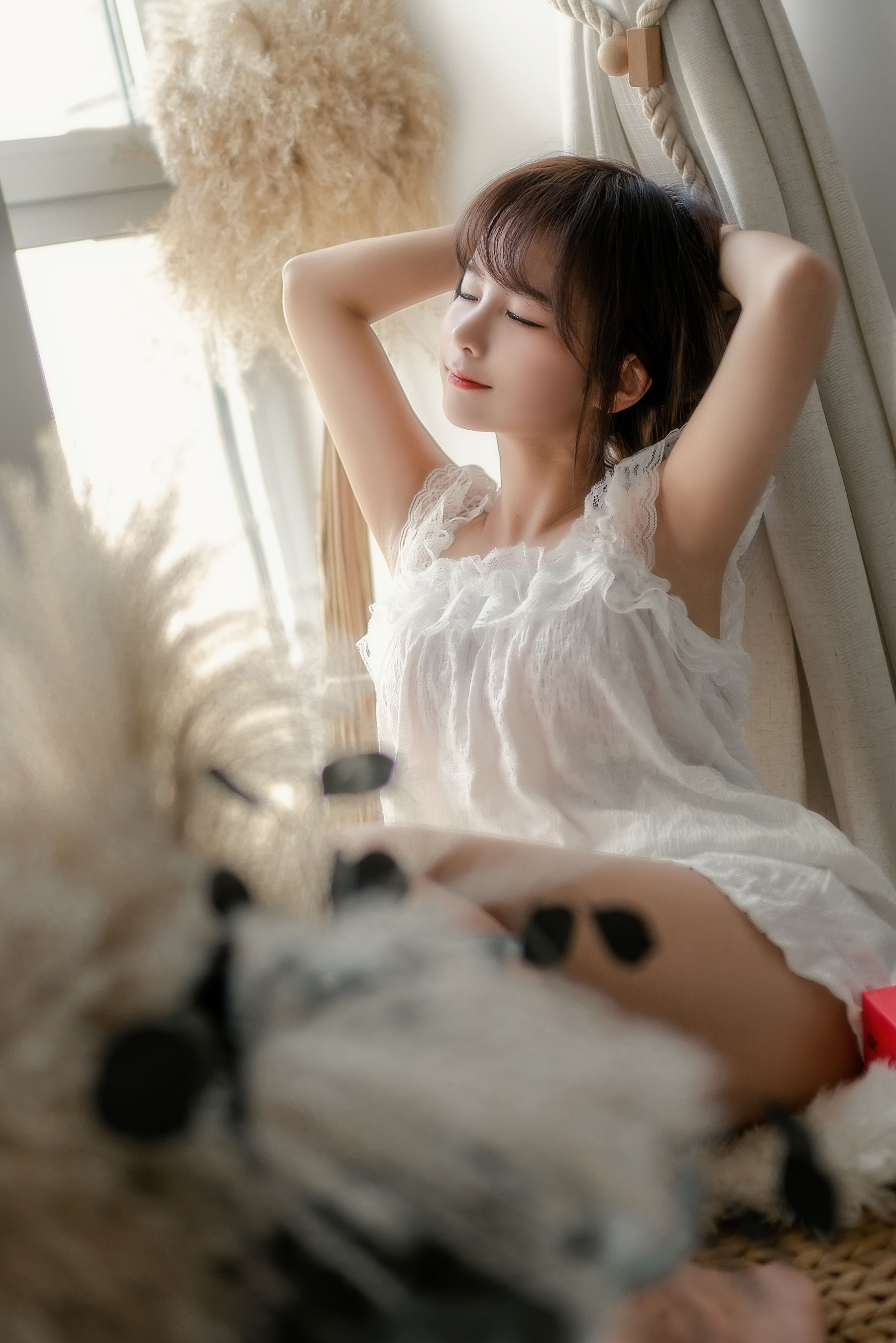 动漫博主蠢沫沫 – 大象 白睡衣 [29P]-66COS