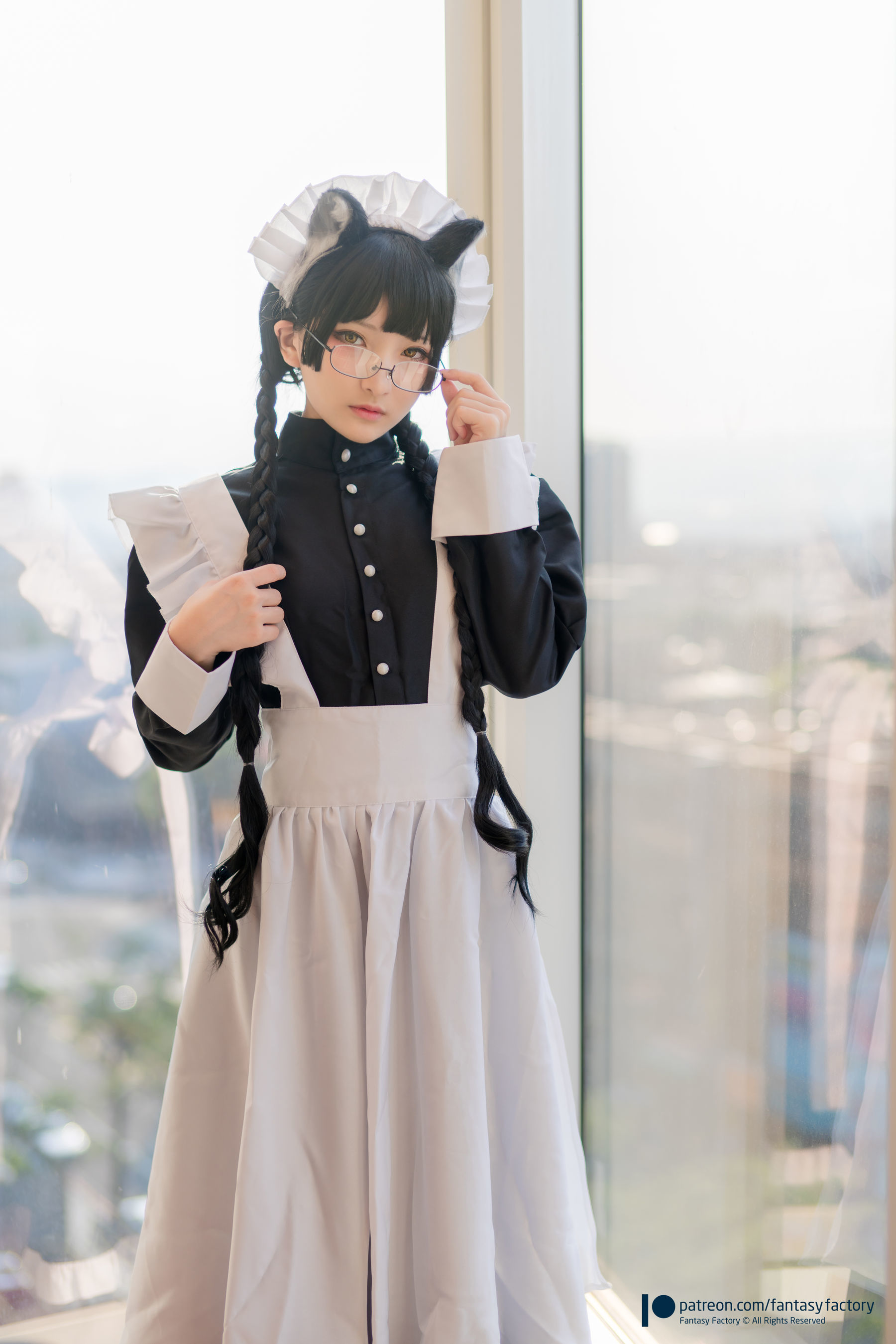 [Fantasy Factory] 小丁Cosplay – 黑猫女仆 [48P]-66COS
