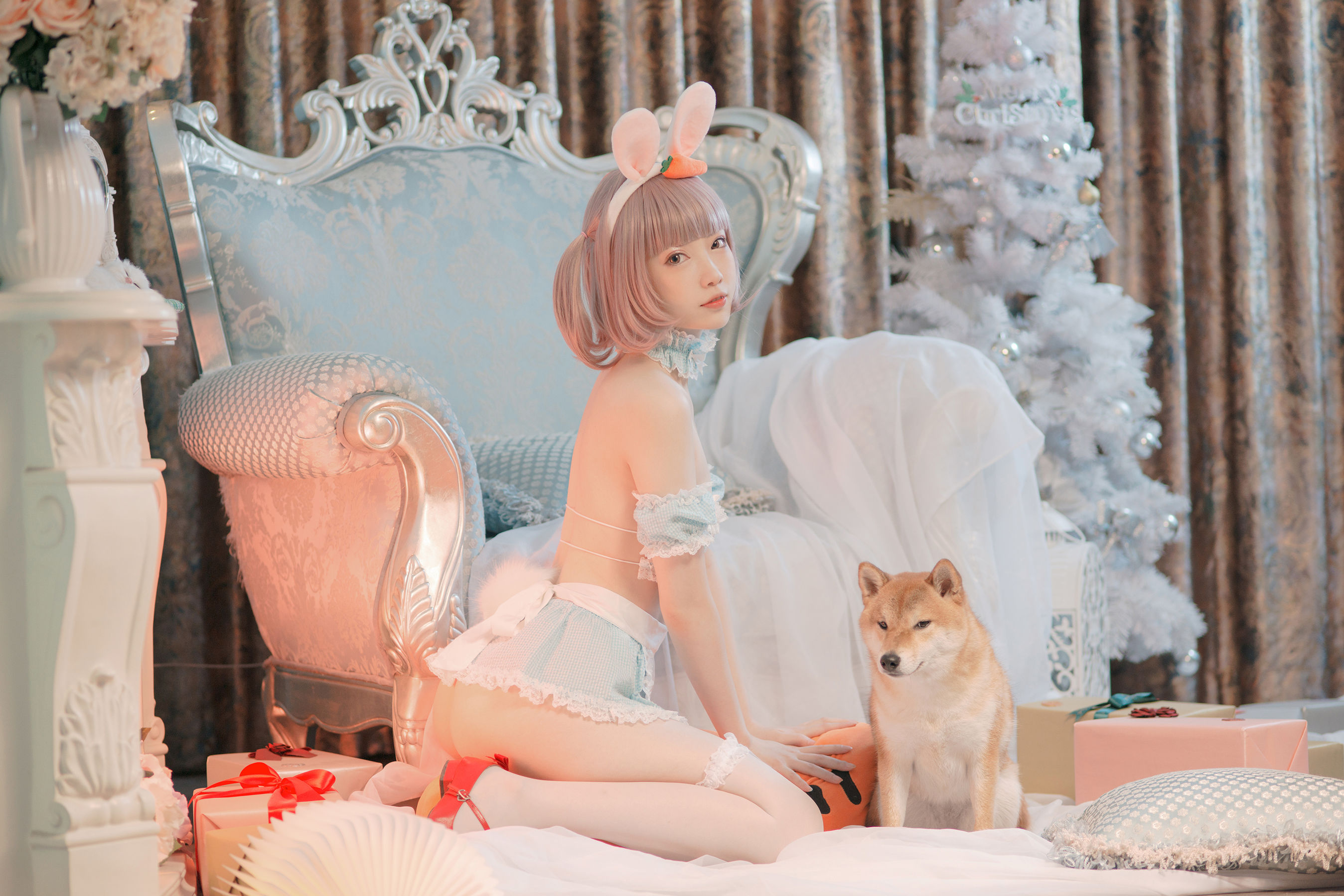 大胸萌妹妖少you1 – 雪兔 [11P]-66COS