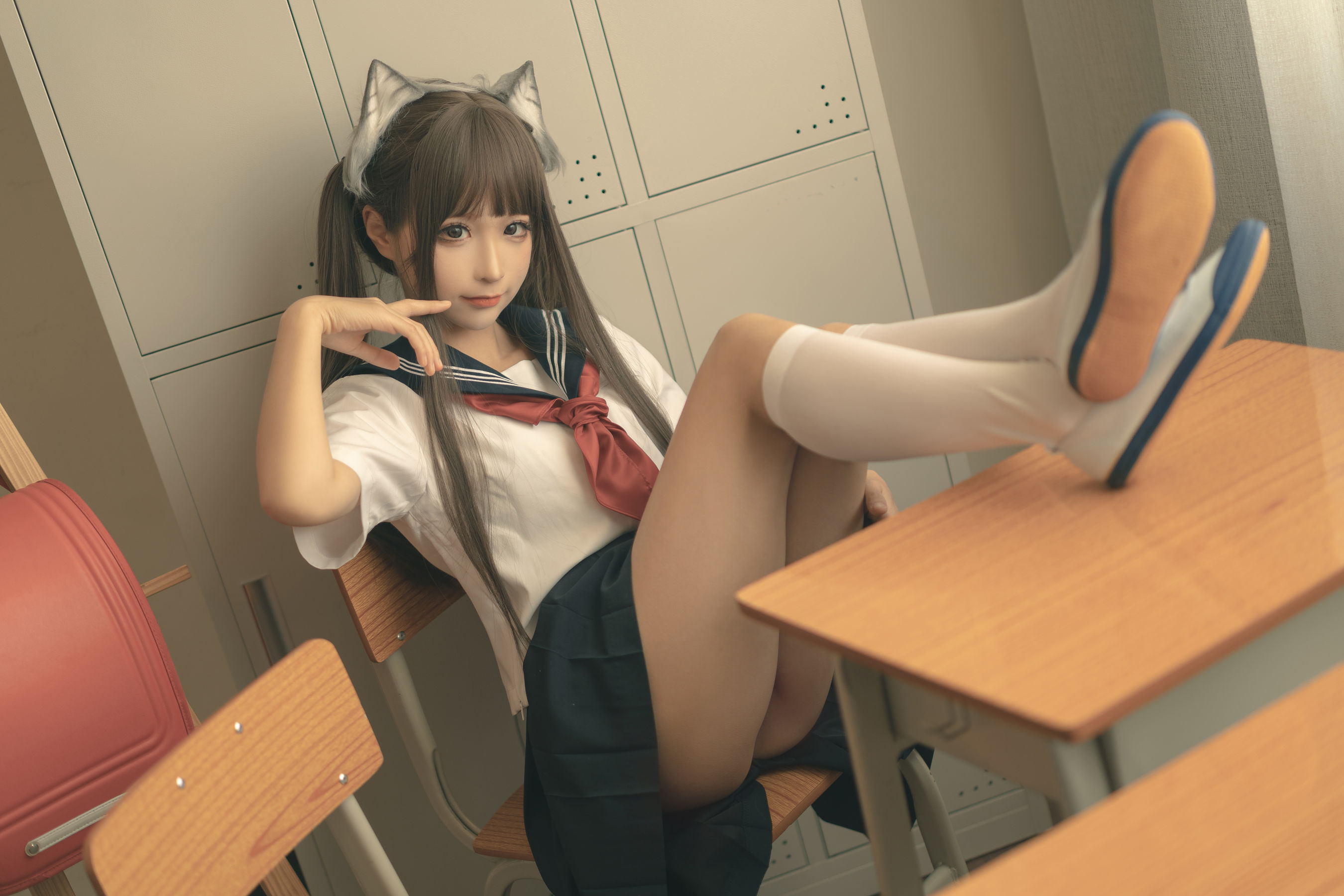 动漫博主蠢沫沫 – 放学后 [70P]-66COS