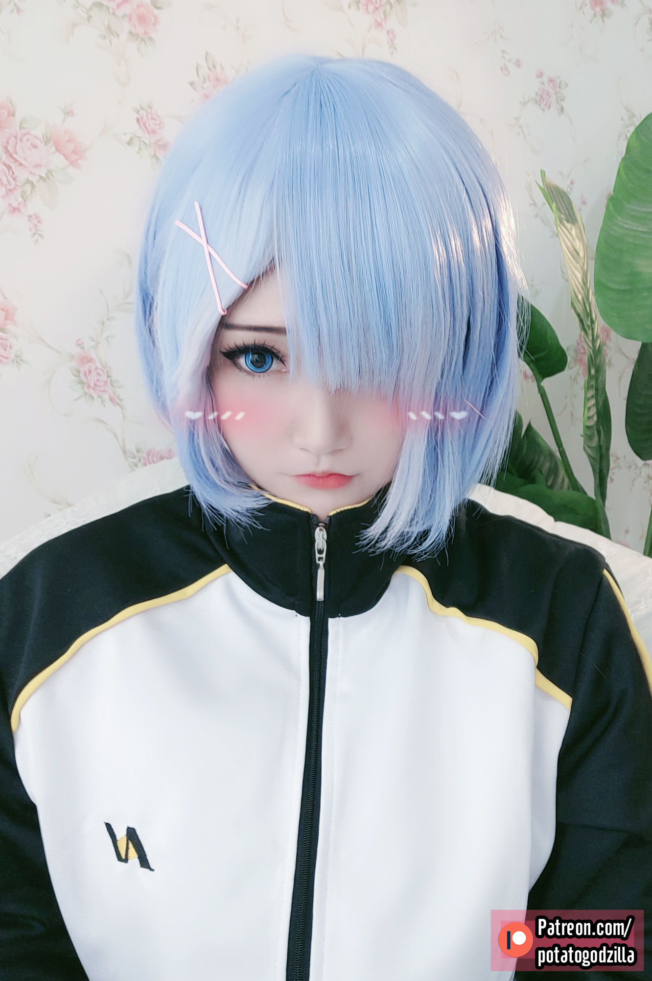 Coser小姐姐Potato Godzilla – Rem In Subaru Jacket [30P]-66COS